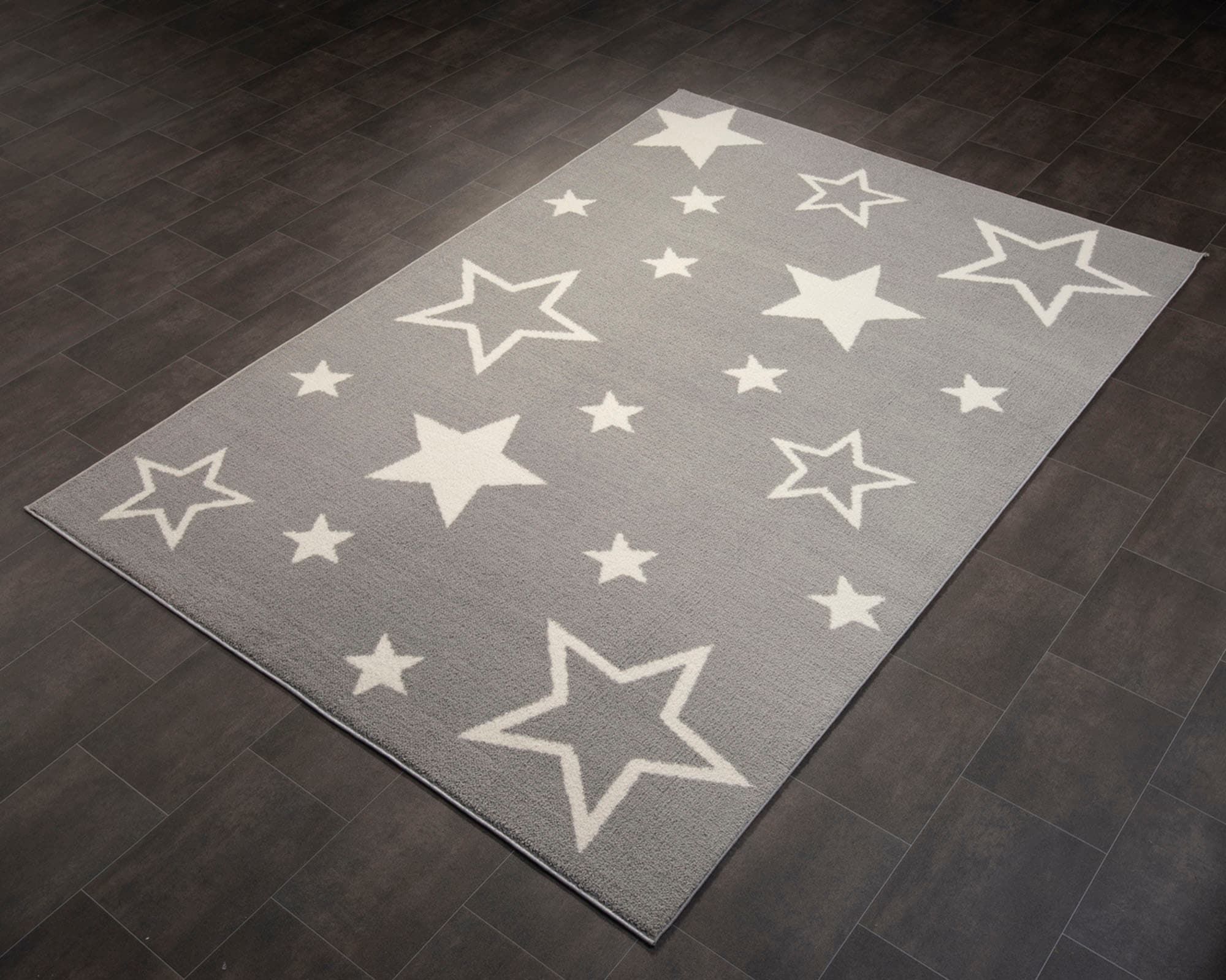 OCI DIE TEPPICHMARKE Tapis pour enfants »KIDDY STAR« Rectangulaire 11 mm Höhe robuster Kurzflor, Stern, gemustert