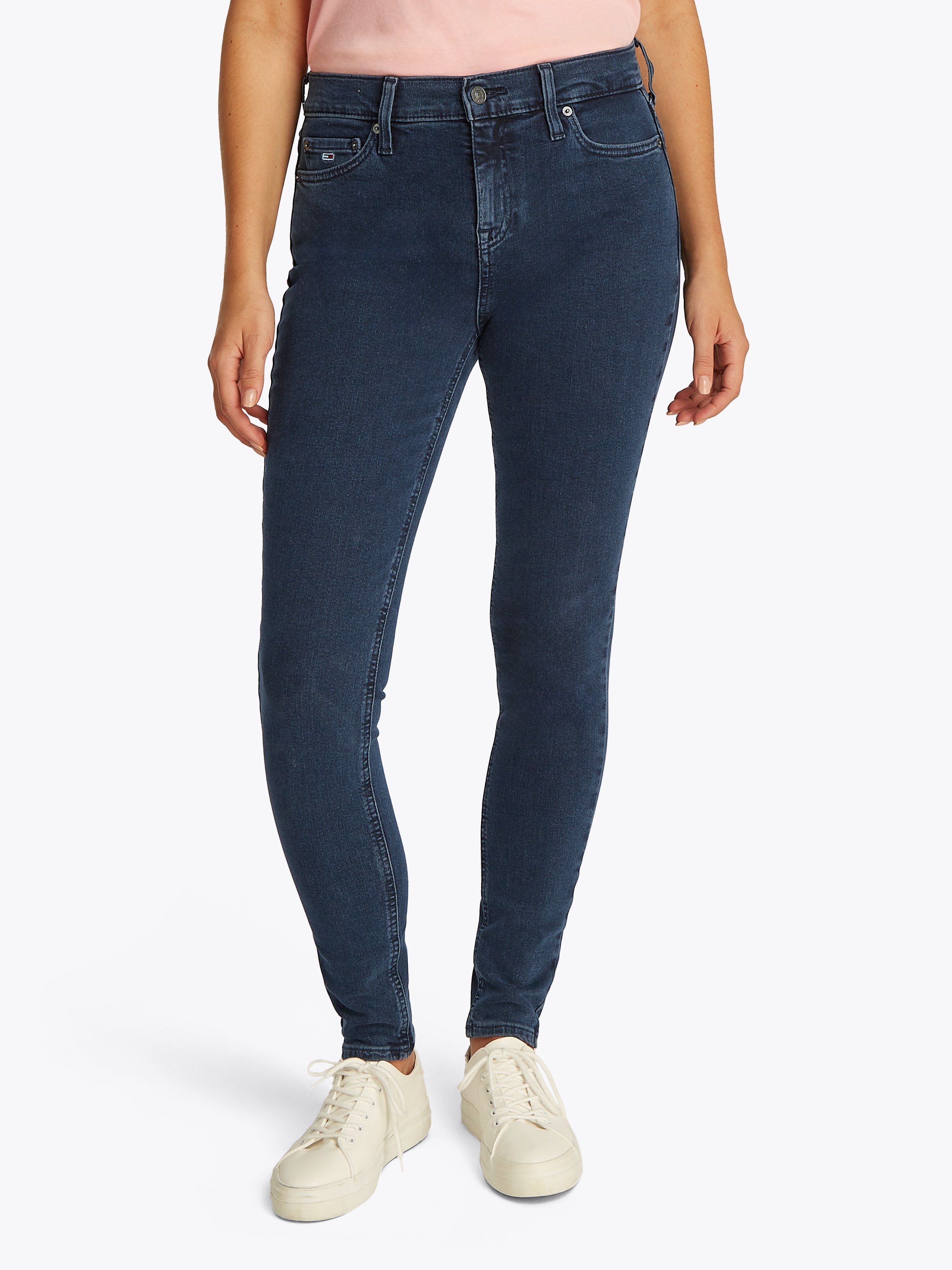Tommy Jeans Skinny-fit-Jeans »Nora Mid Rise Skinny Fit«, mit Waschung, mit Logo-Badge
