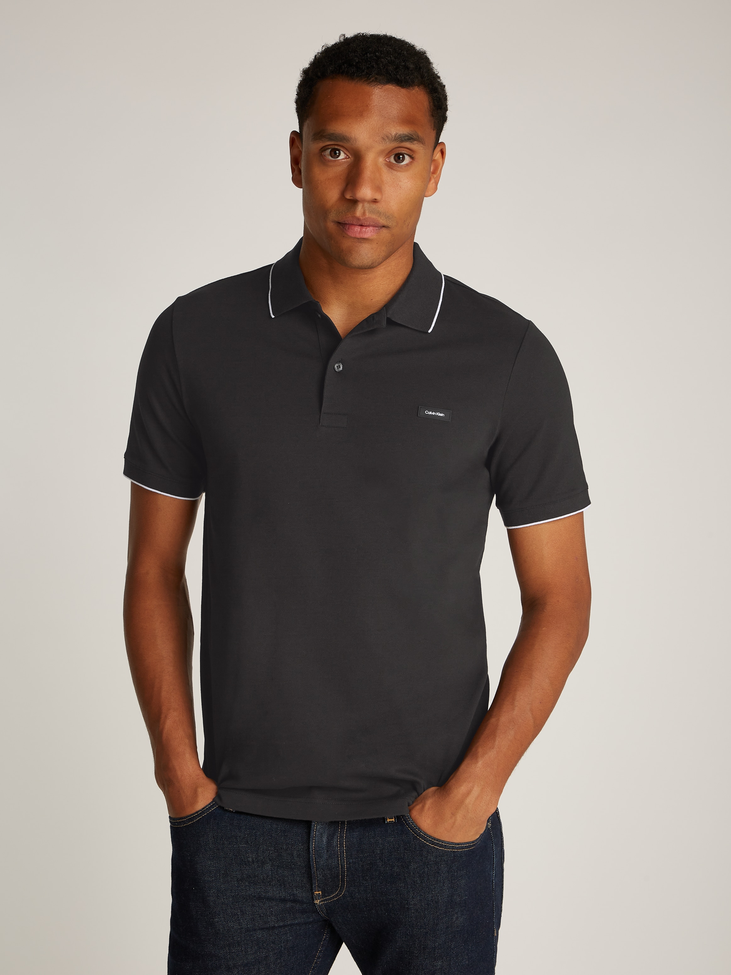 Calvin Klein Poloshirt »STRETCH PIQUE TIPPING POLO«