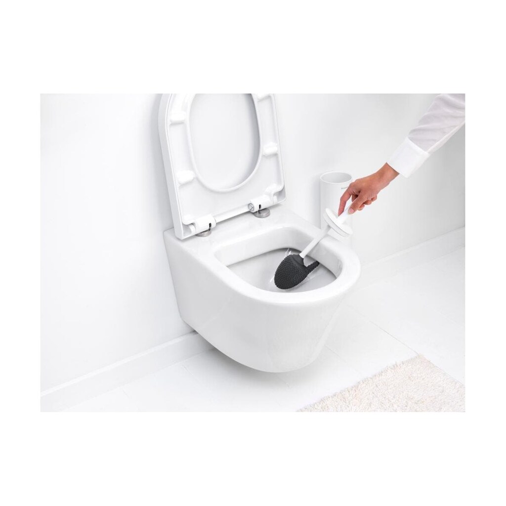 Brabantia WC-Garnitur »Mindset Weiss«, aus Kunststoff-Silikon