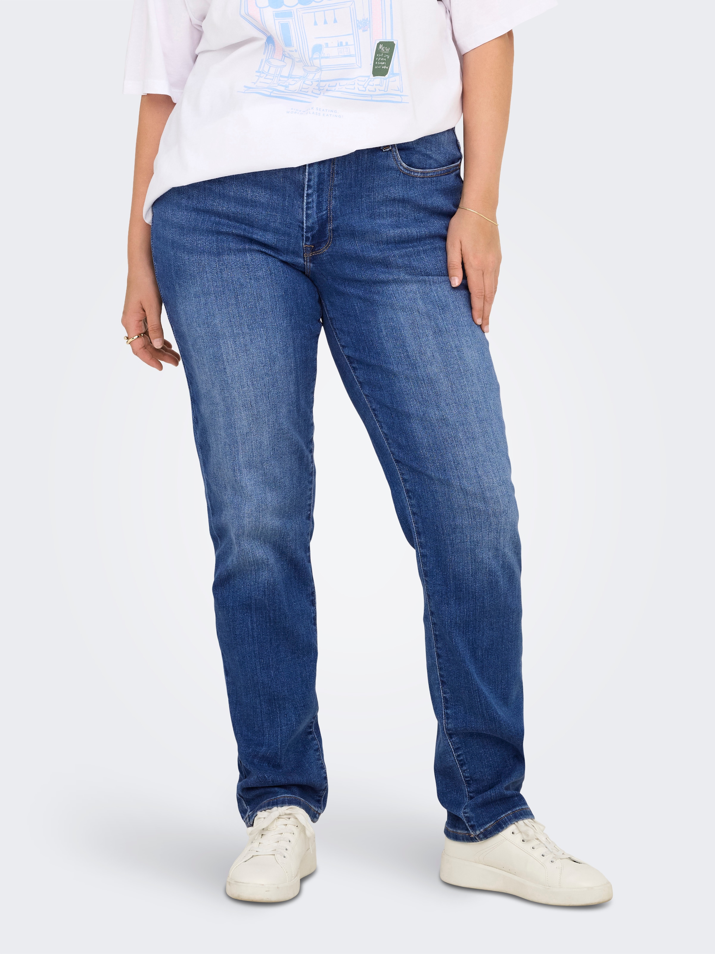 Image of ONLY CARMAKOMA Slim-fit-Jeans "CARSUI MID SLIM DNM DIA364"
