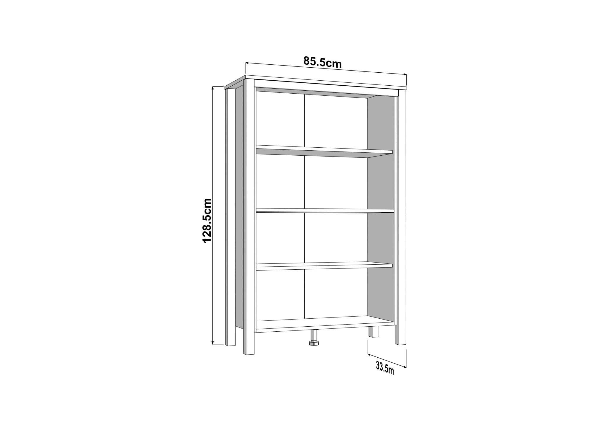 Home affaire Buffet haut »BEDFORD, Kommode, Anrichte, Schrank, Highboard im Landhausstil« Profil MDF 2D recouvert, marquage à chaud