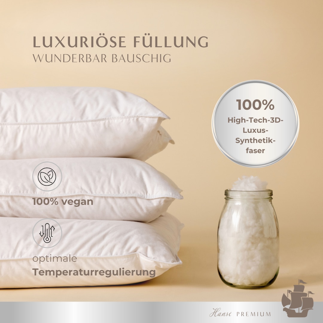 Hanse mit Kogge Oreiller »Hanse Premium Loungekissen, Luxuskissen, Made in Germany, 80x80 cm« Füllung: 100 % polyester 1 cuis tlg. Kissen 80x80cm