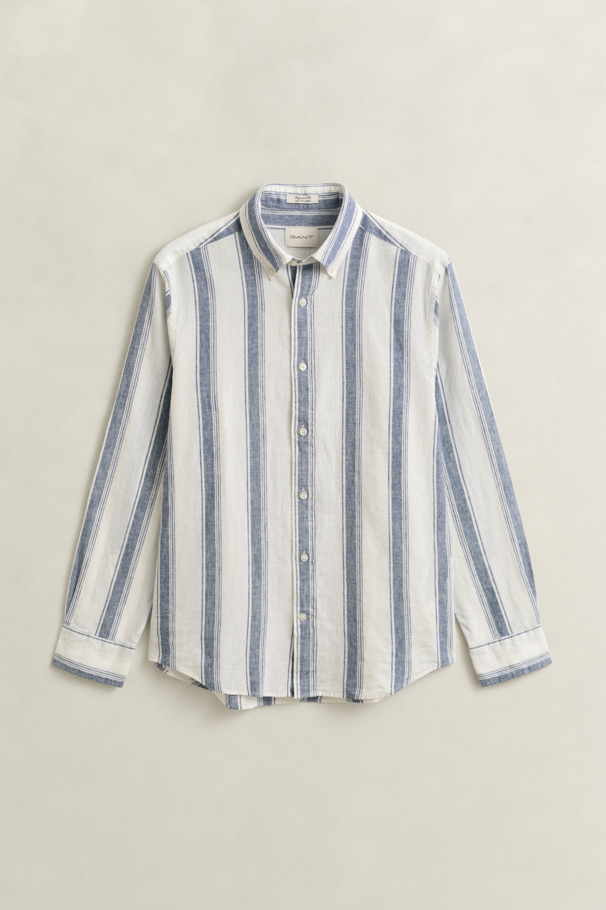 Gant Langarmhemd »REGULAR COTTON LINEN STRIPE« Regular fit mit Button-Down-Kragen