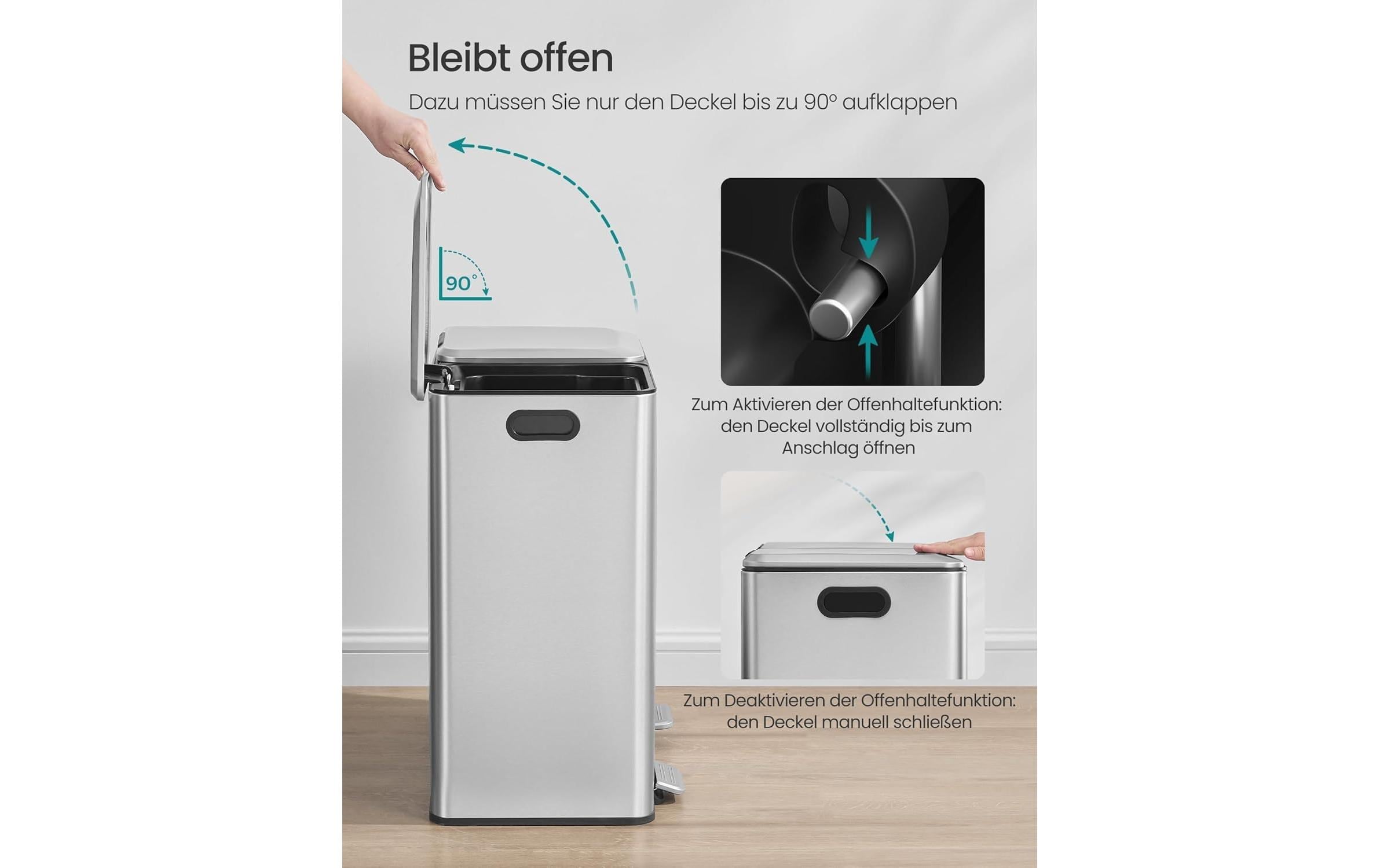 SONGMICS Poubelle »60 l« Treteimer