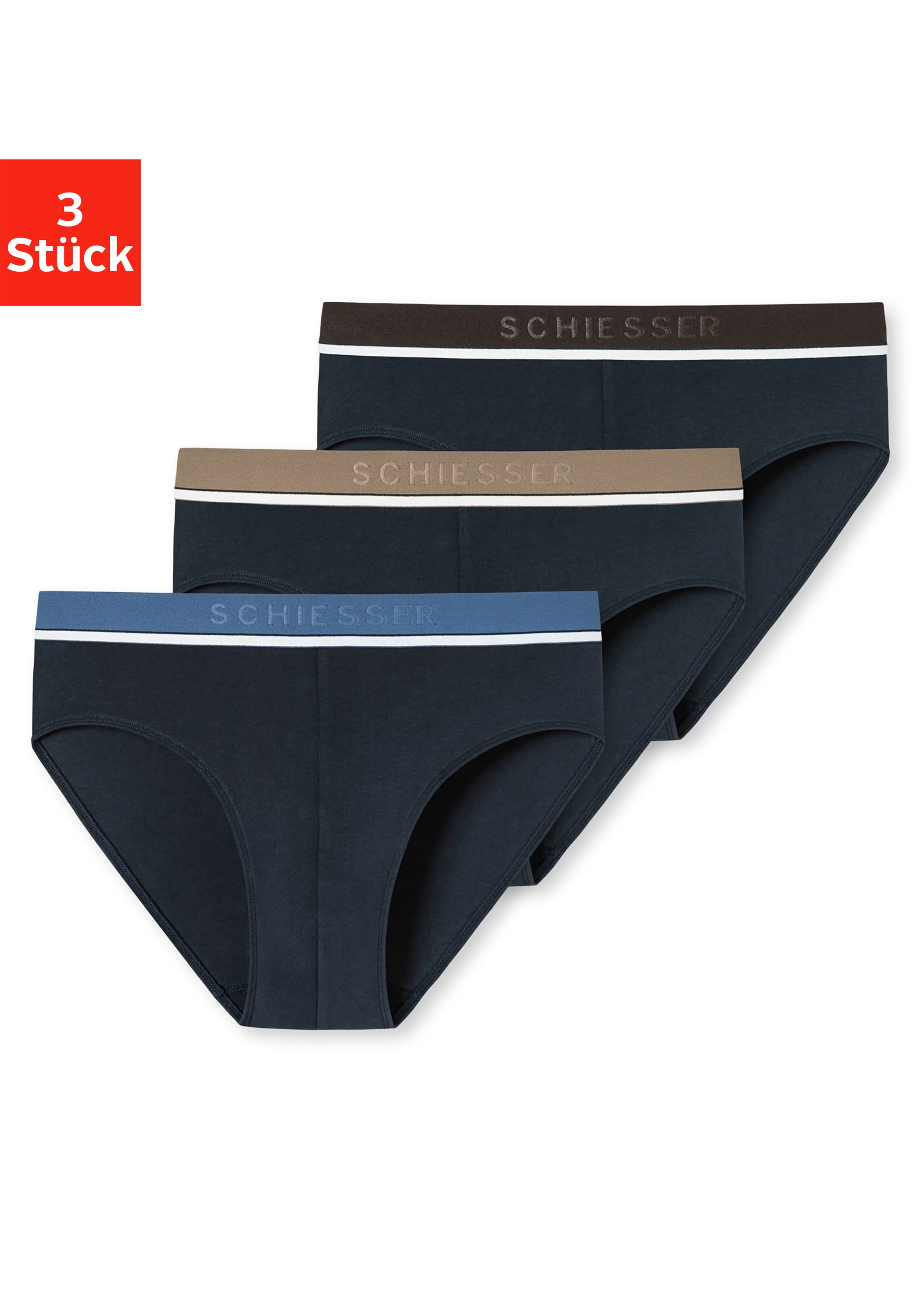 Image of Schiesser Slip, (3 St.), in schlichtem Design bei Ackermann Versand Schweiz