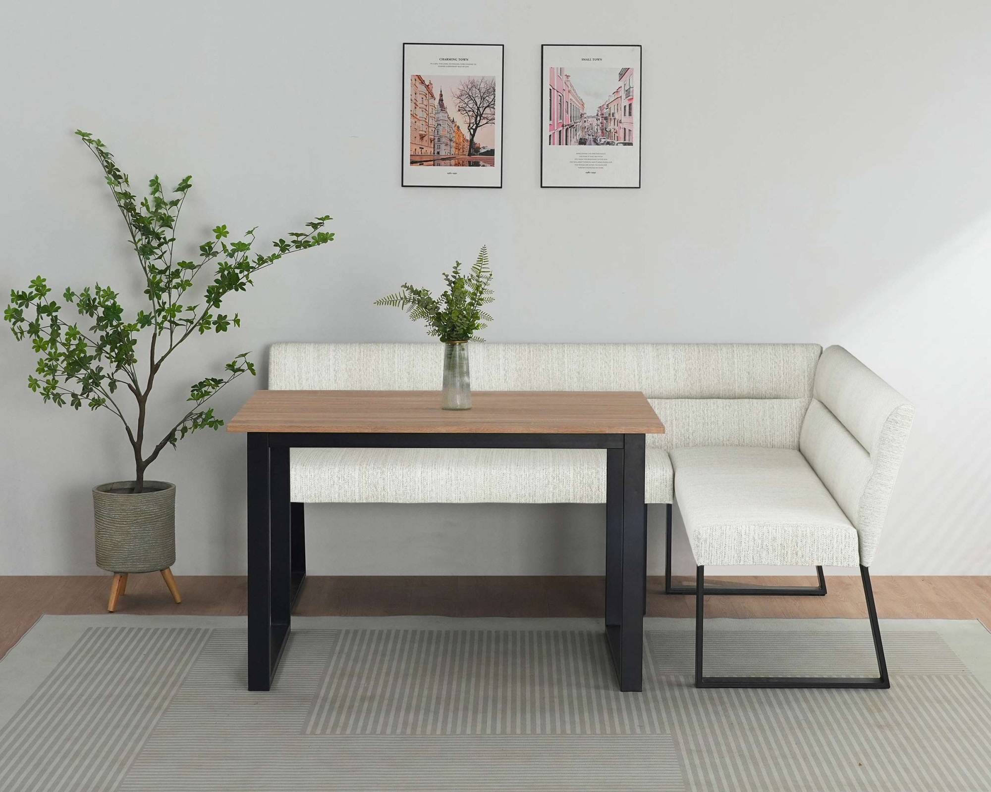 GOODproduct Banc de salle à manger »Ivanna« gepolsterte Rückenlehne und Sitzfläche