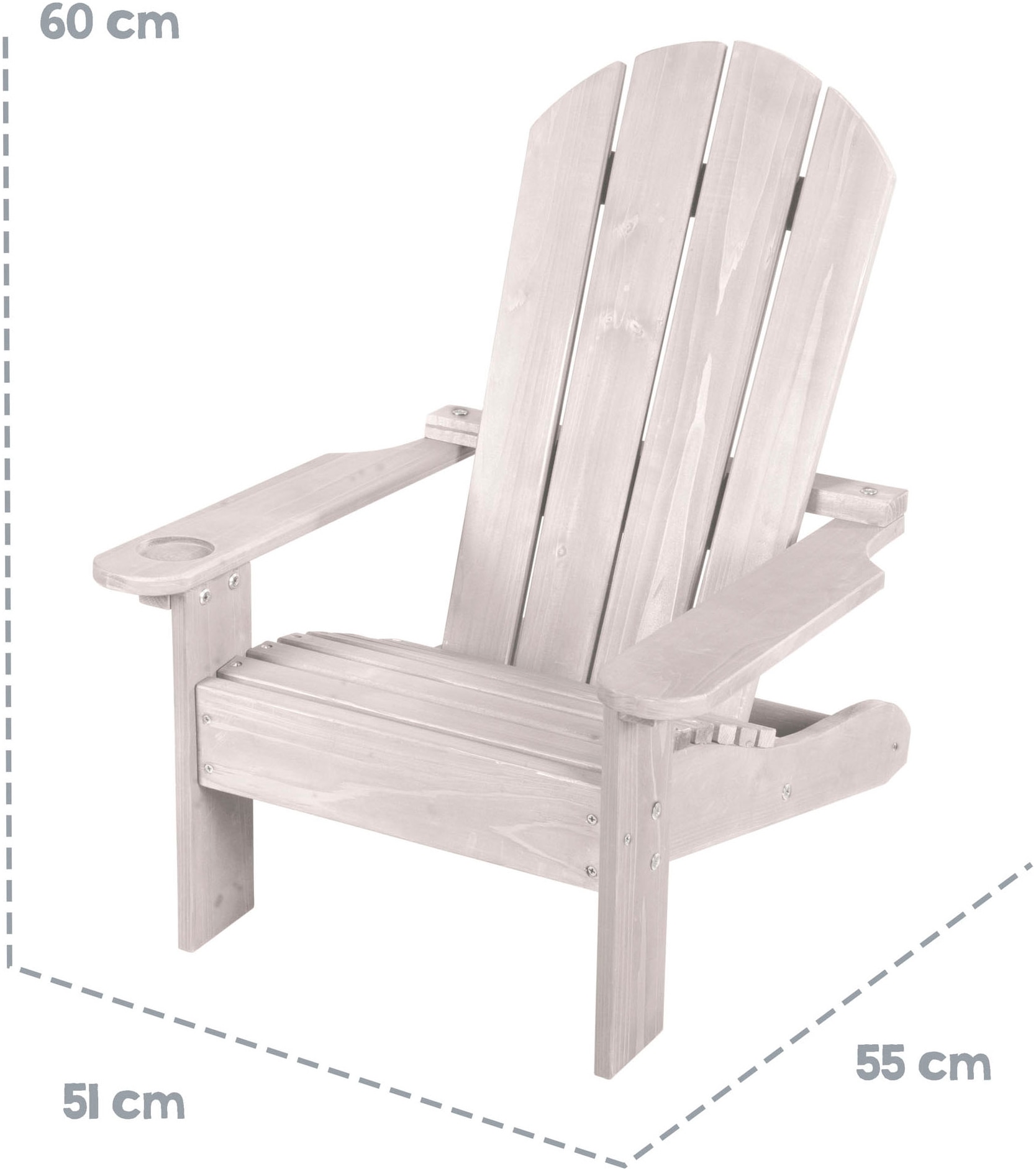 roba® Chaise pour enfant »Outdoorstuhl Deck Chair, aus Holz« () FSC® - schützt Wald