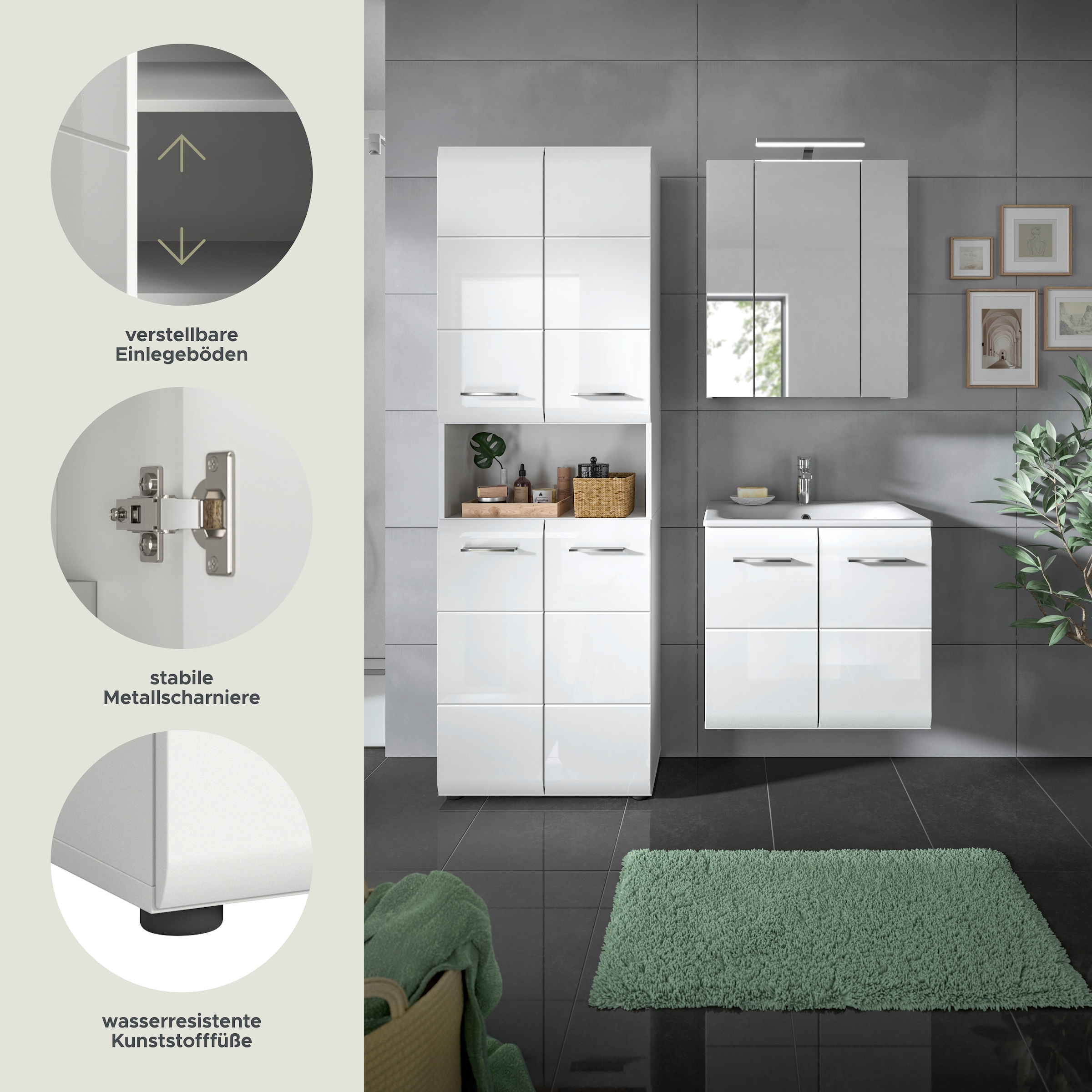 INOSIGN Badezimmer-Set Set, 5 Stk. tlg.