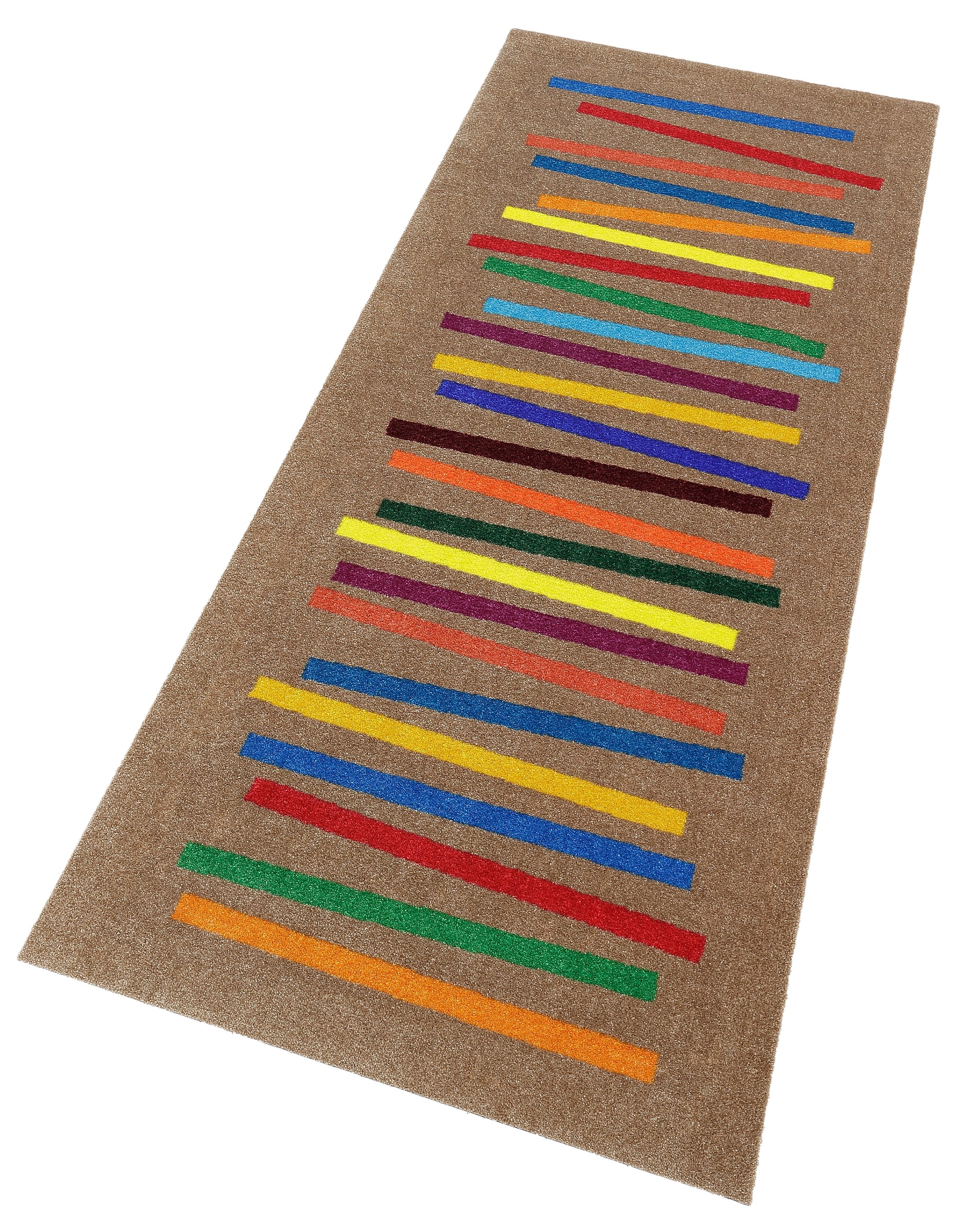Image of wash+dry by Kleen-Tex Läufer "Mixed Stripes" rechteckig 9 mm Höhe Schmutzfangläufer, modernes Streifen Design, rutschhemmend, waschbar
