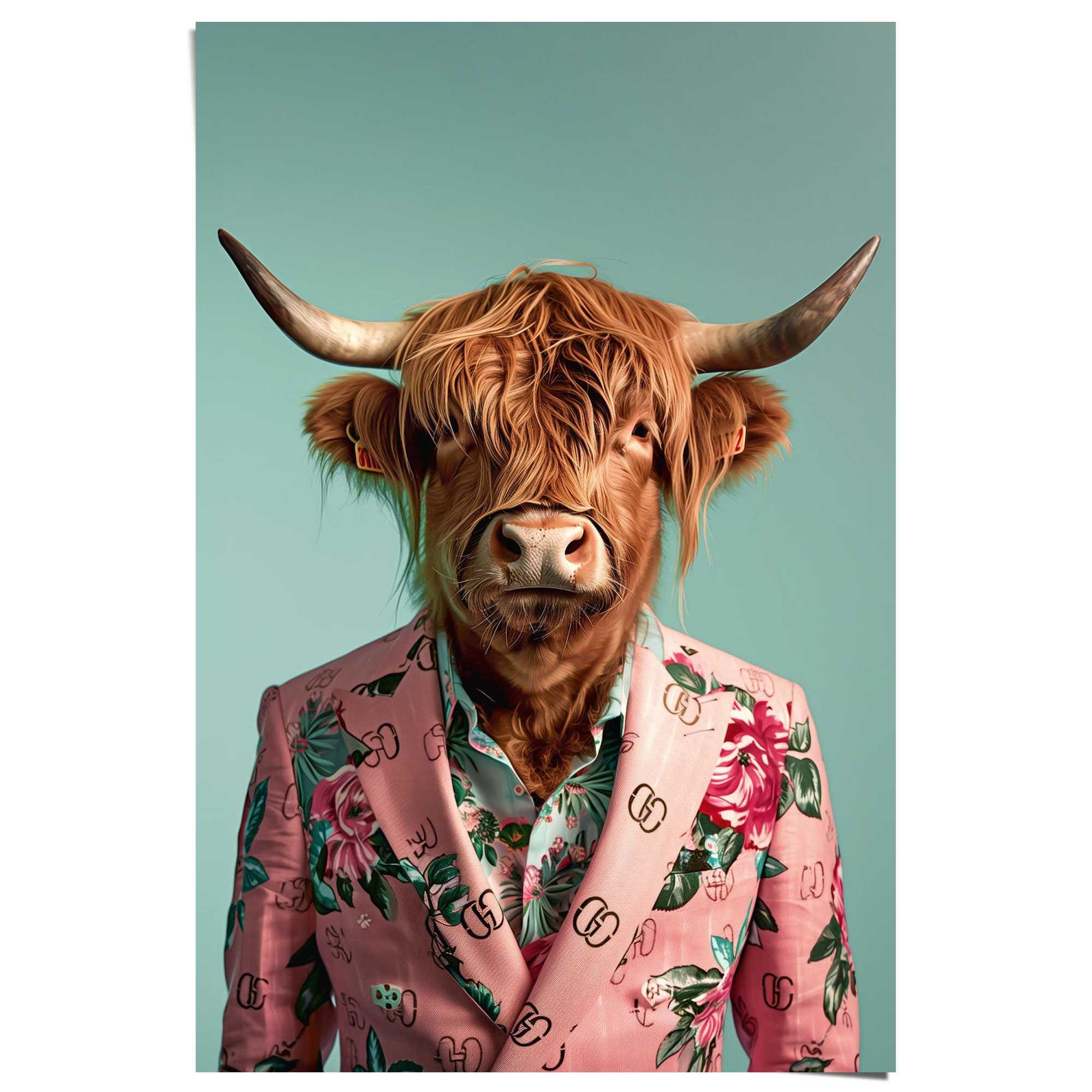 Image of Reinders Poster "Dressed Highlander" Home Office - Kostüm - Mehrfarbig - 150 gr. Papier - 61x91,5 cm