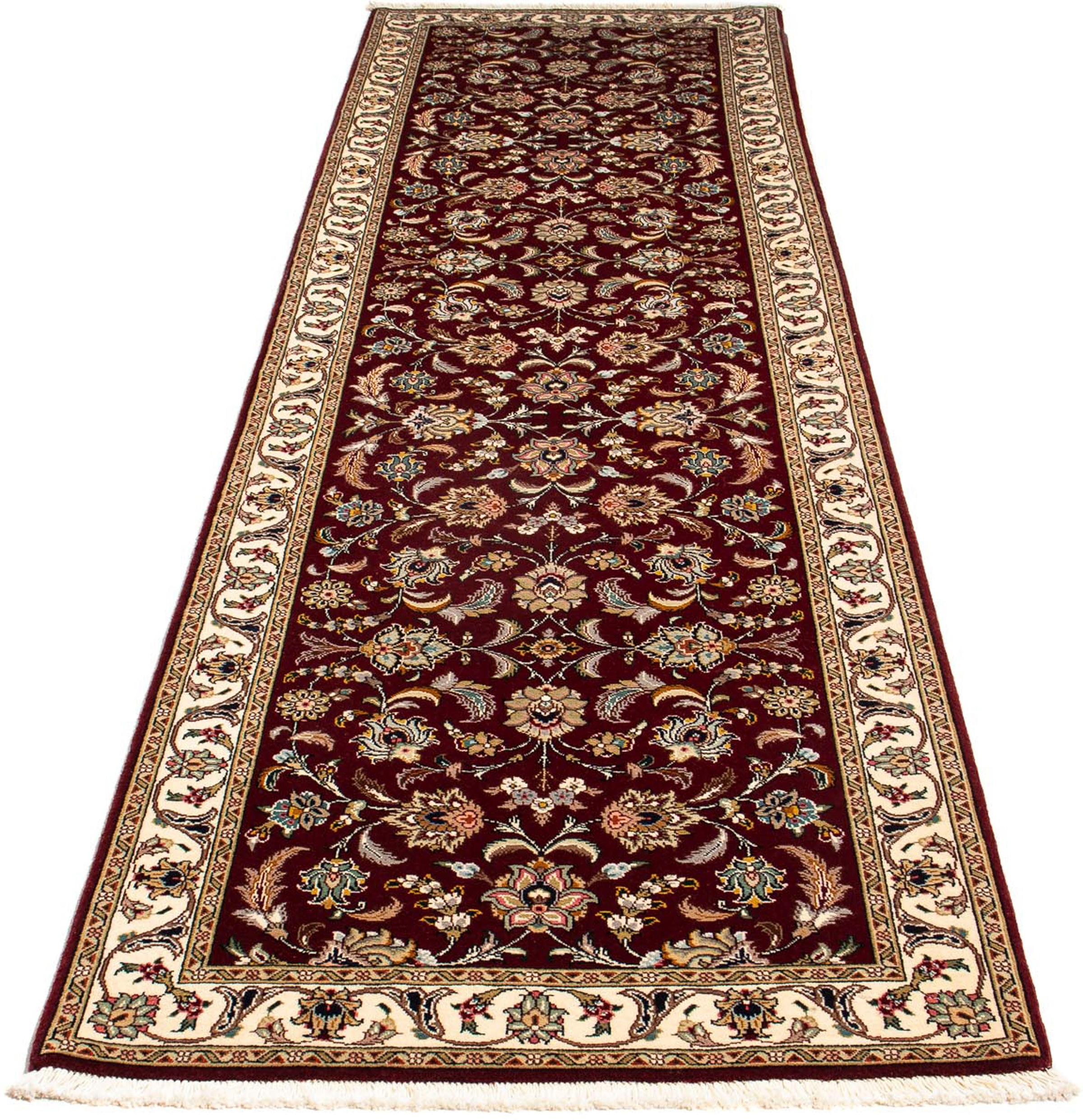 Image of morgenland Orientteppich »Perser - Täbriz - Royal - 315 x 88 cm - dunkelrot«, rechteckig, 7 mm Höhe, Wohnzimmer, Handgeknüpft, Einzelstück mit Zertifikat bei Ackermann Versand Schweiz