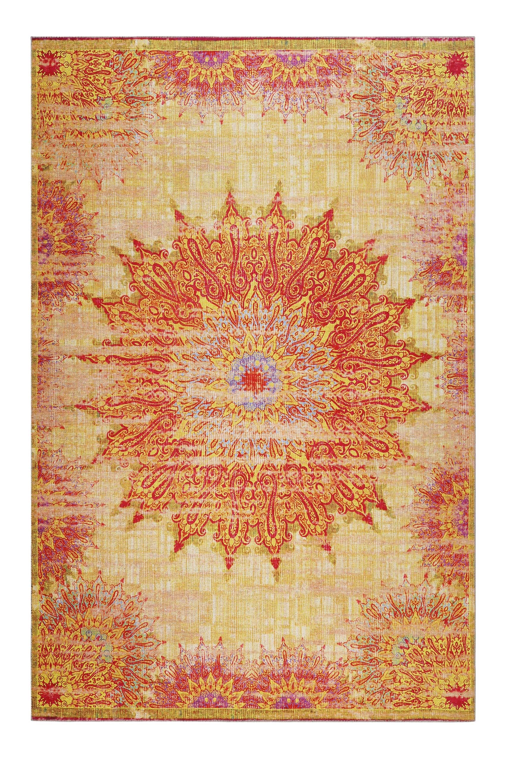 Wecon home Tapis »Rooftop« Rectangulaire 6 mm Höhe vintage, coton, poil court, salon, chambre, orient