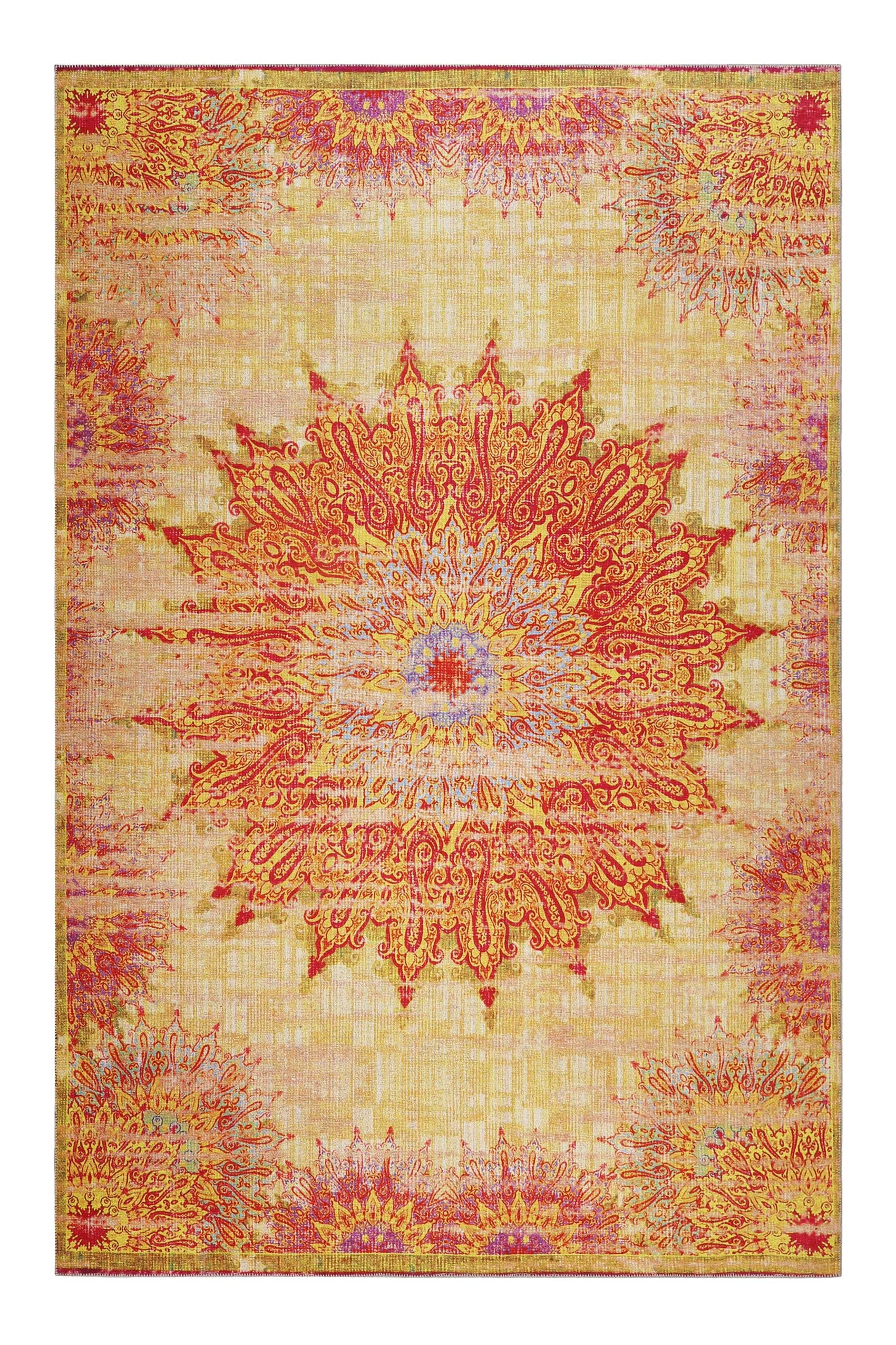 Wecon home Teppich "Rooftop" rechteckig 6 mm Höhe Vintage, Baumwolle, Kurzflor, Wohnzimmer, Schlafzimmer, Orient
