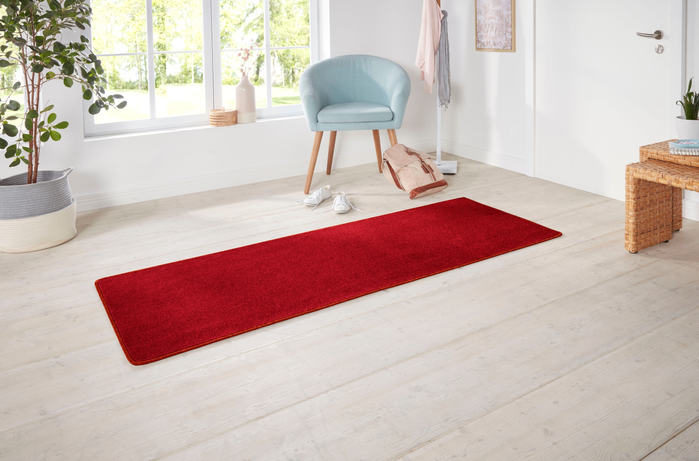 HANSE Home Teppich »Shashi«, rechteckig, 8,5 mm Höhe, Kurzflor, Unifarben, Läufer, weich, Esszimmer, Kinderzimmer, Flur