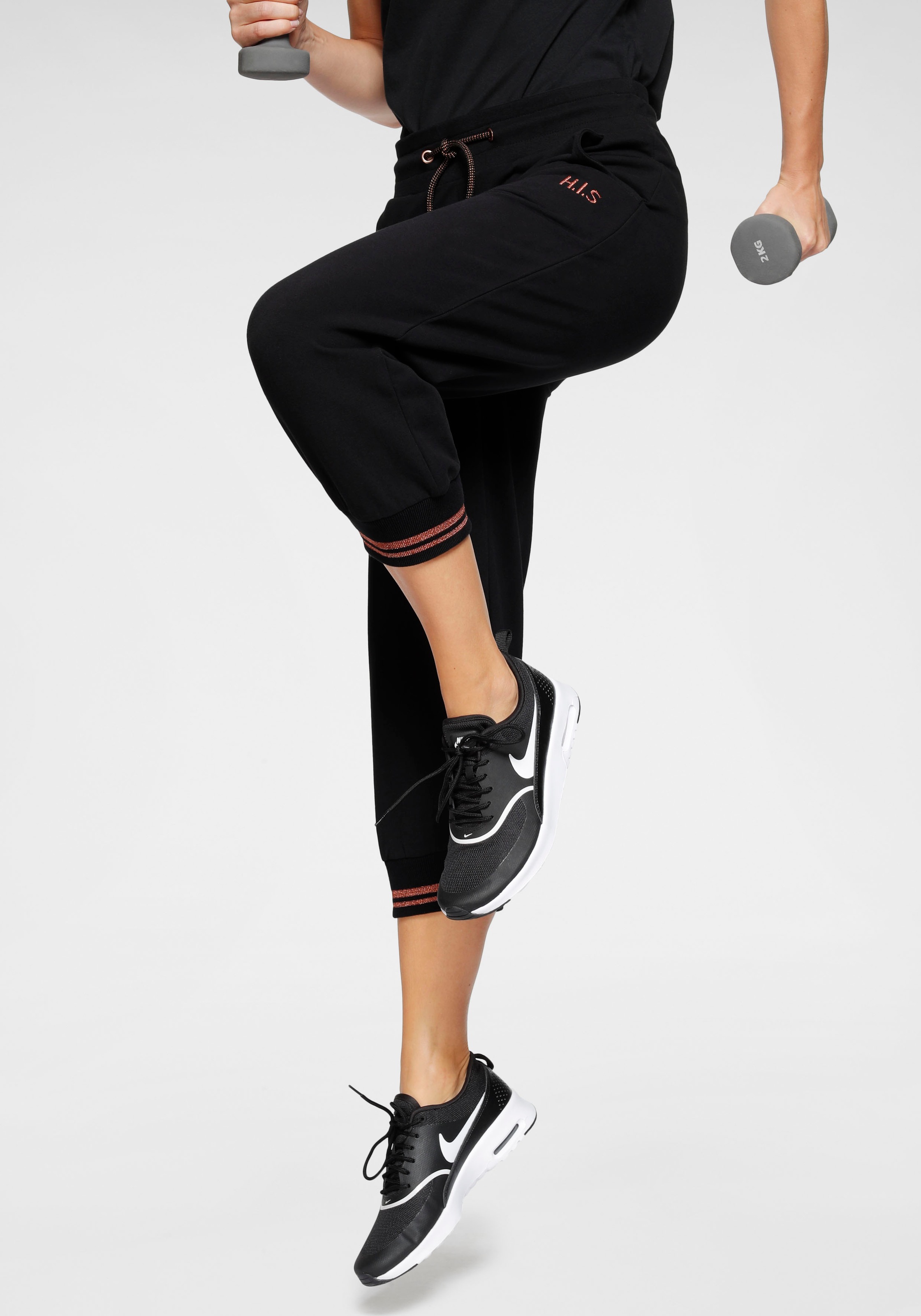 Image of H.I.S 3/4-Hose, mit metallisch glänzenden Details bei Ackermann Versand Schweiz