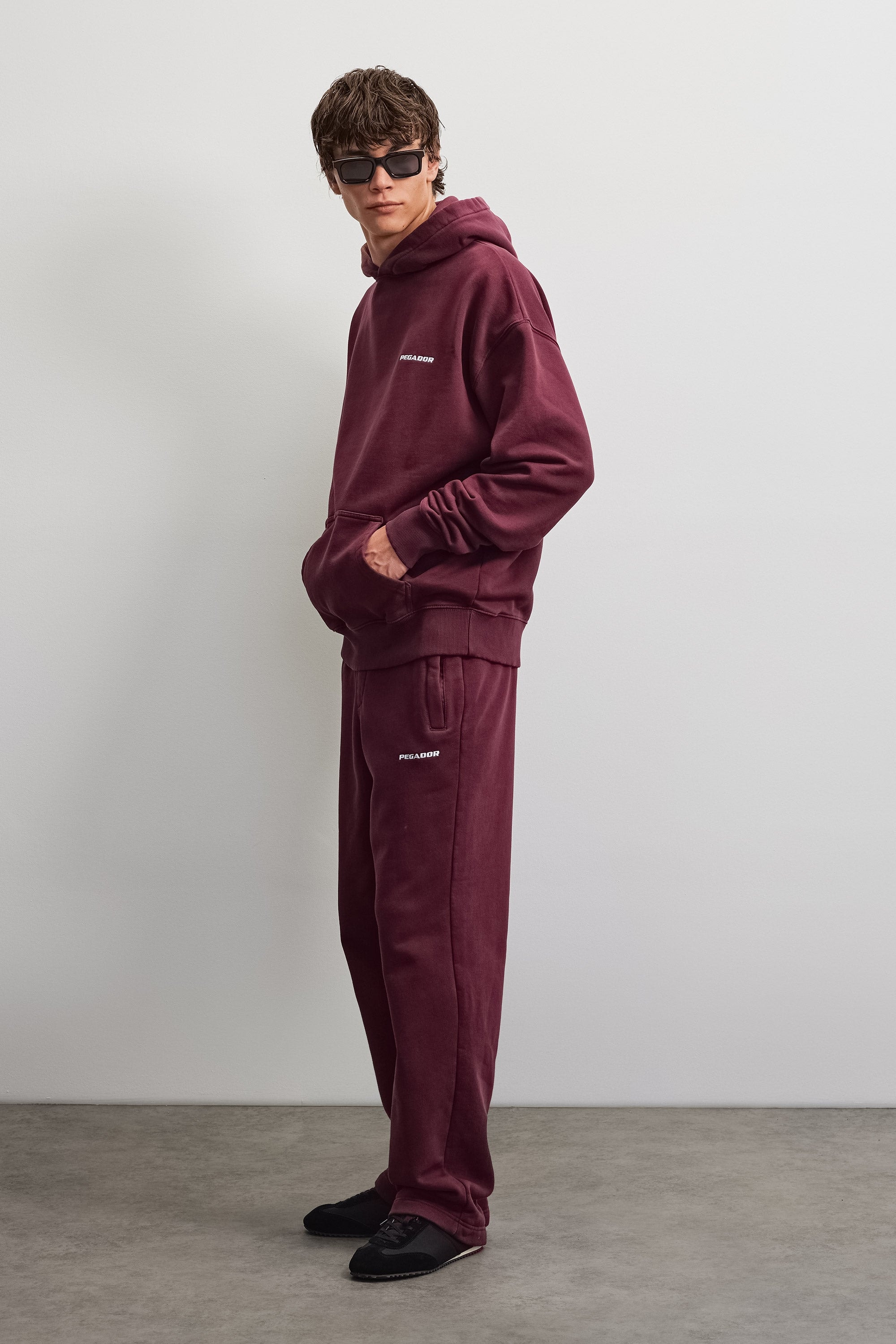 PEGADOR Sweat à capuche »Logo Oversized Hoodie«, mélange de coton, oversize
