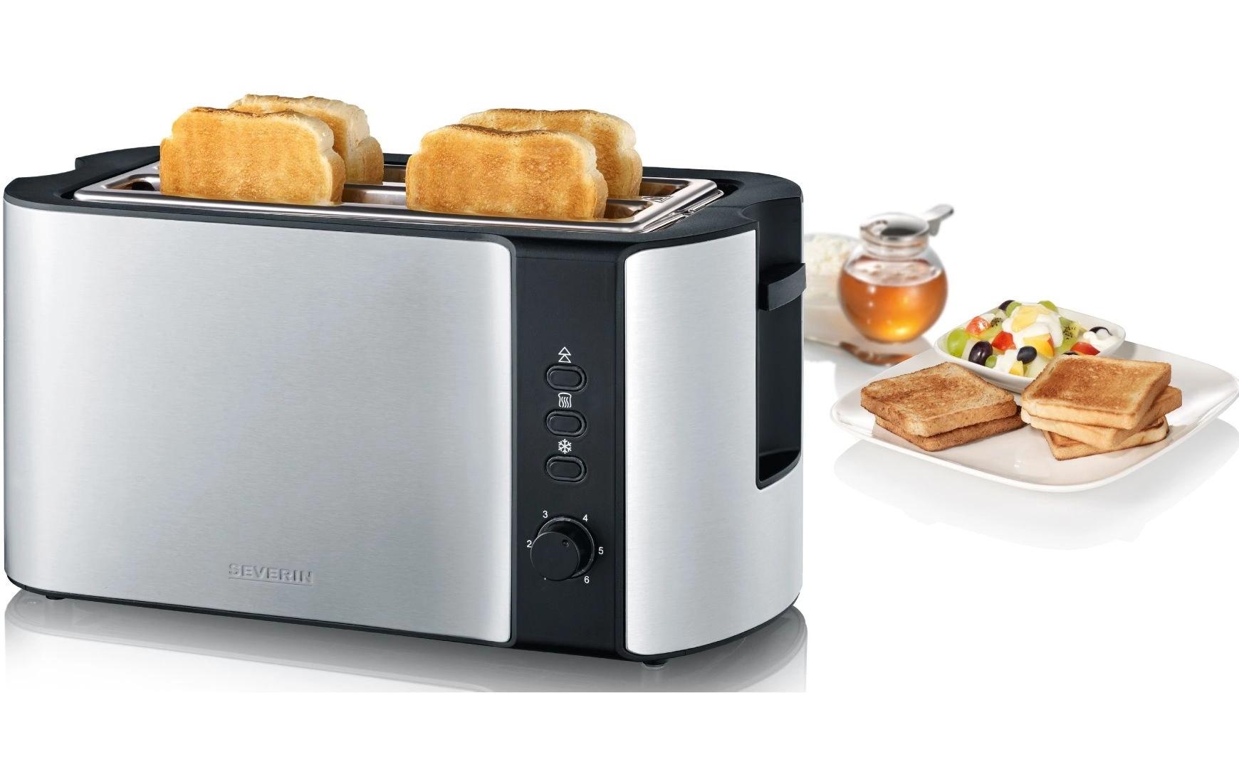 Severin Toaster »AT 2590 Schwarz/Silber«, für 4 Scheiben, 1400 W
