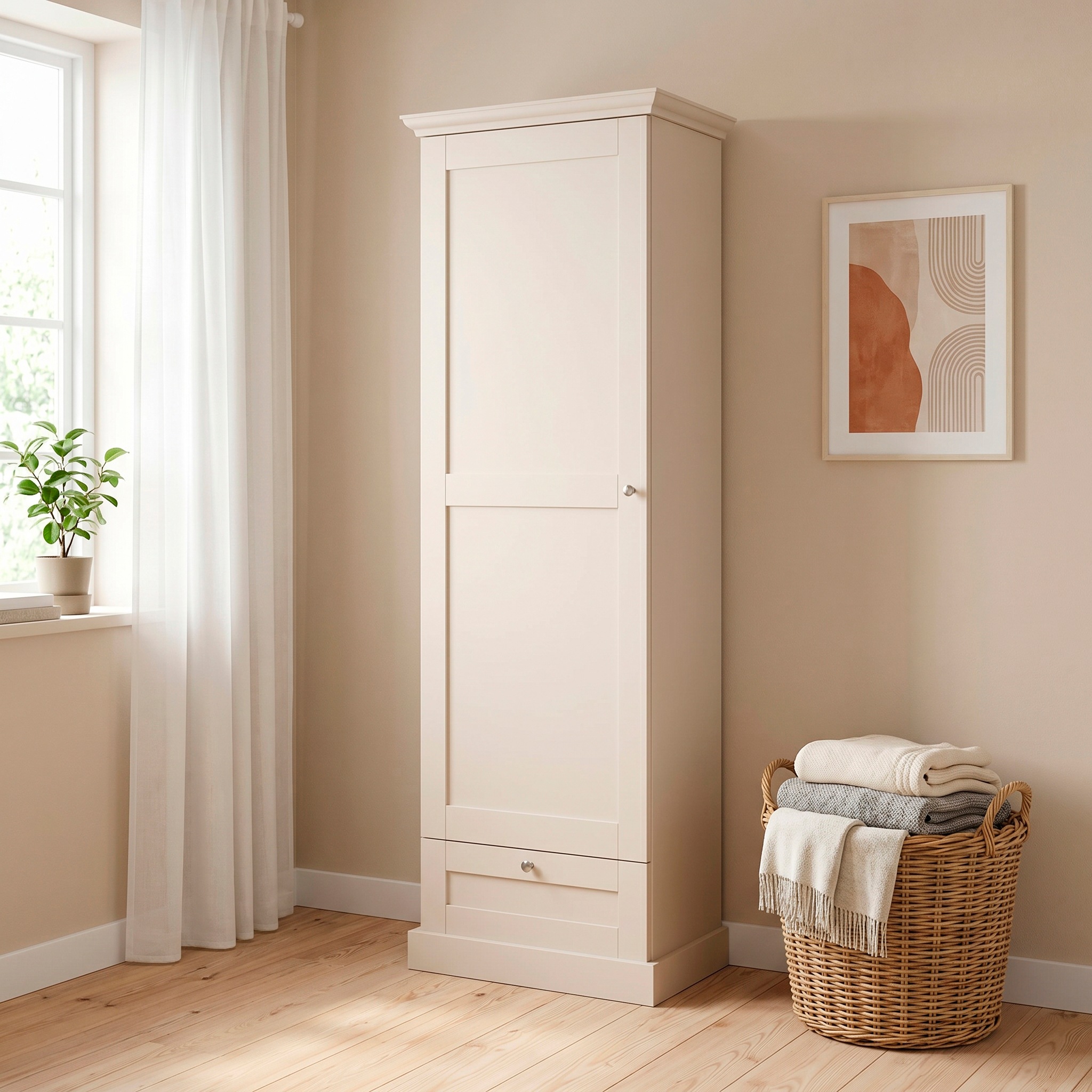 GOODproduct Armoire vestiaire »Binz« Nombreuses possibilités de rangement, poignées en métal, porte avec cadre, hauteur 180 cm
