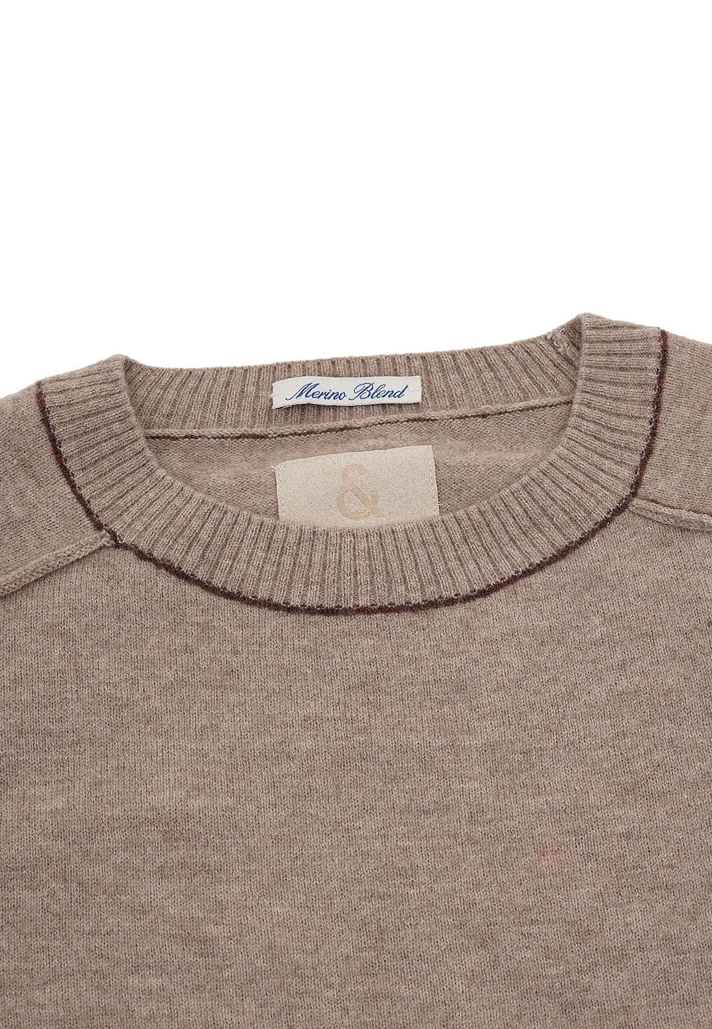 colours & sons Strickpullover »colours & sons Pullover Roundneck-Merino Blend«