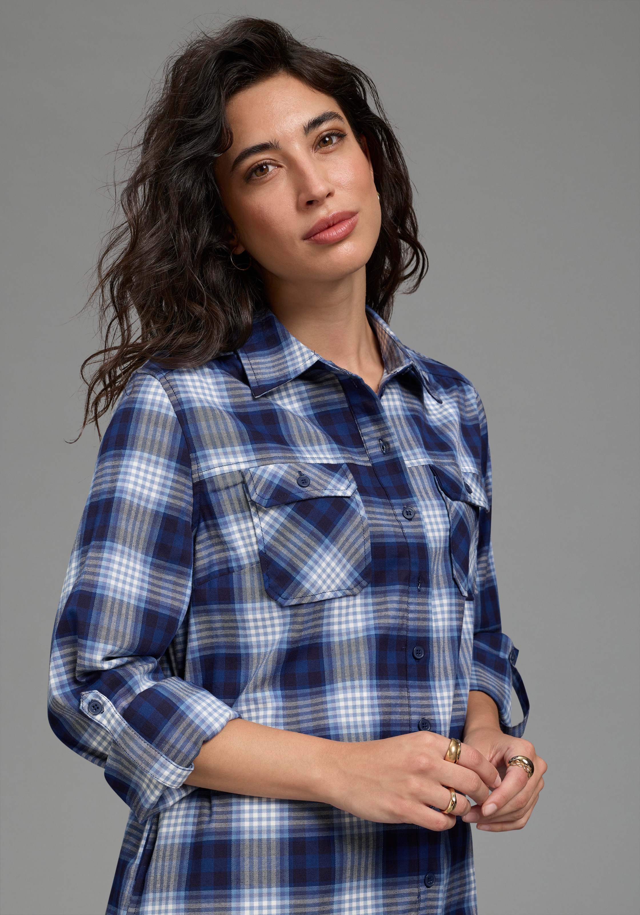 Arizona Blouse à carreaux »Karotunika« tunique