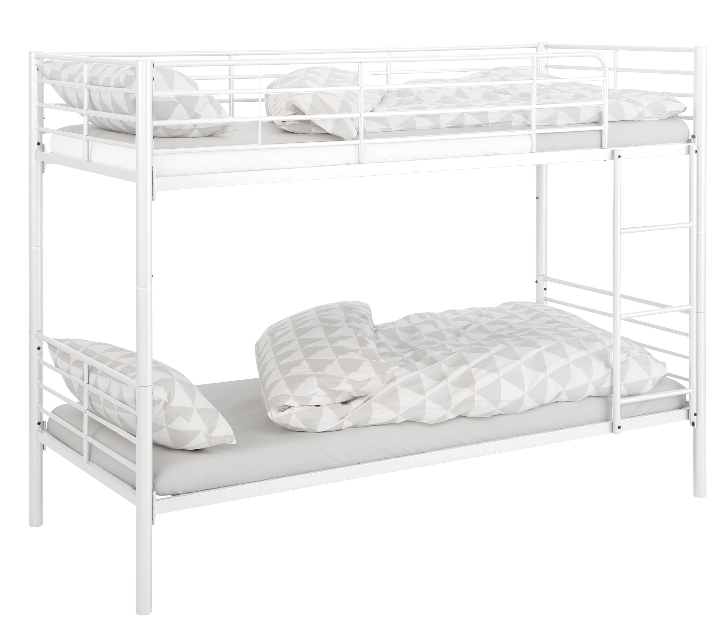 Lüttenhütt Etagenbett »Hayo, Belastbarkeit 250 KG! Metallbett, Stockbett«, (teilbar in 2 Einzelbetten), perfekt für kleine Räume, mehrere Farben, (B/T/H) ca. 208/97/160 cm