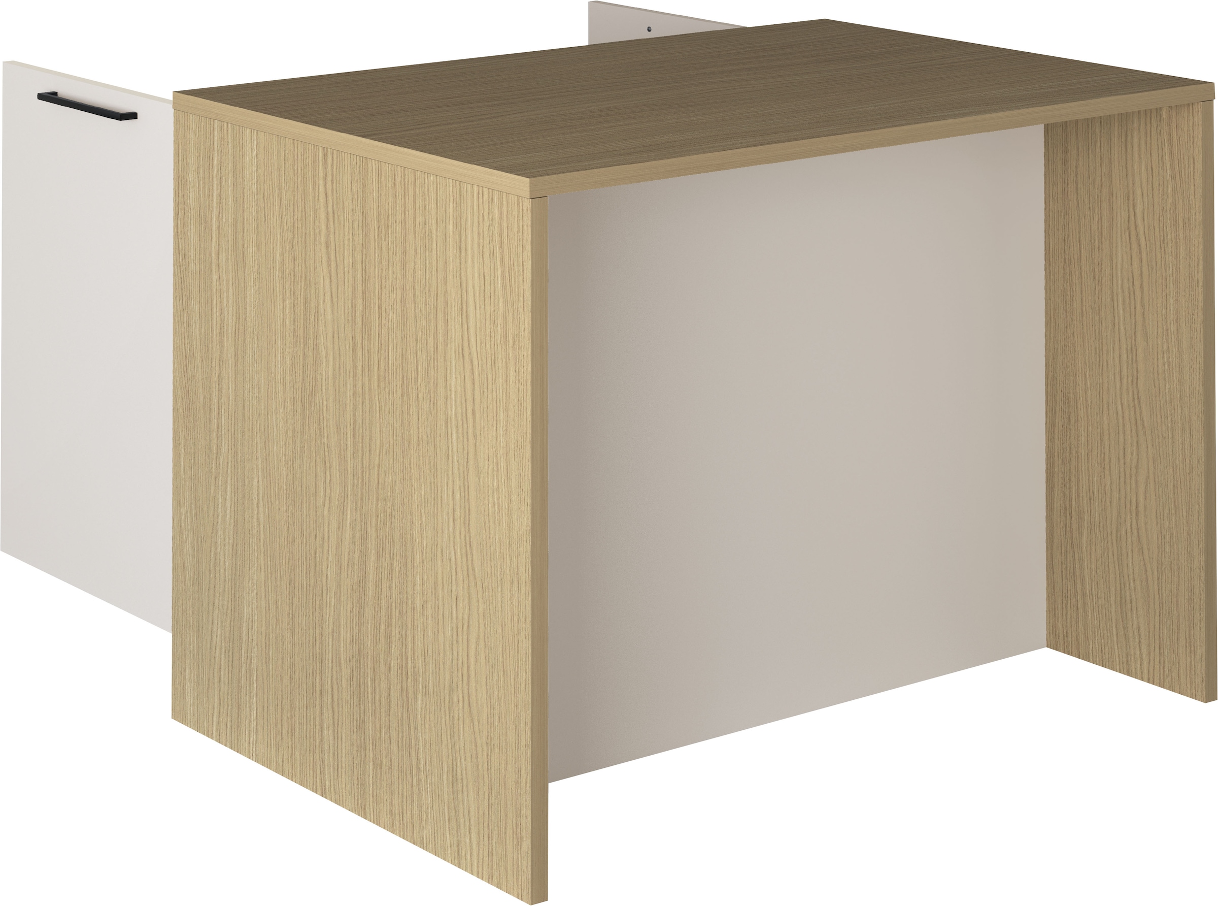 KOCHSTATION Ilot de cuisine »KS-Luna« Largeur 115 cm, 2 portes, 4 compartiments intérieurs, 2 places à manger, portes amorties