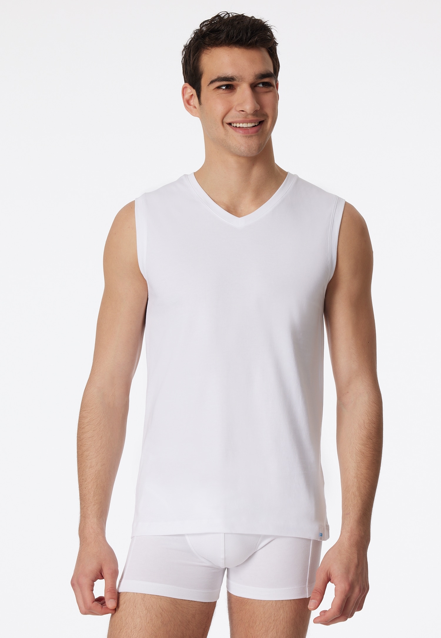 Schiesser Débardeur »Long Life Cotton« à col en V, mélange de coton