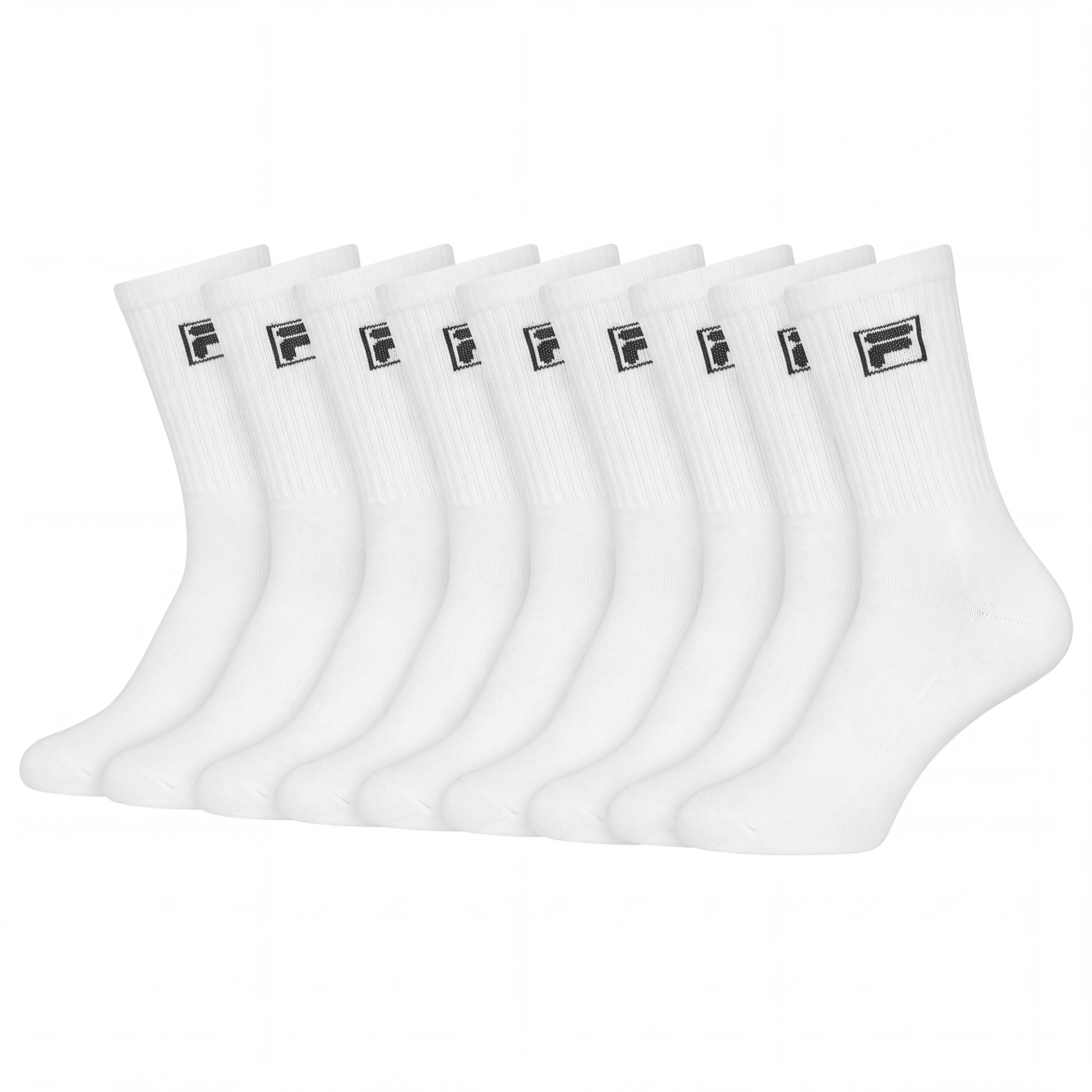 Image of Fila Sportsocken "UNISEX CREW TENNIS FULL TERRY SOCKS" 9 Paar, mit langem Rippenbündchen