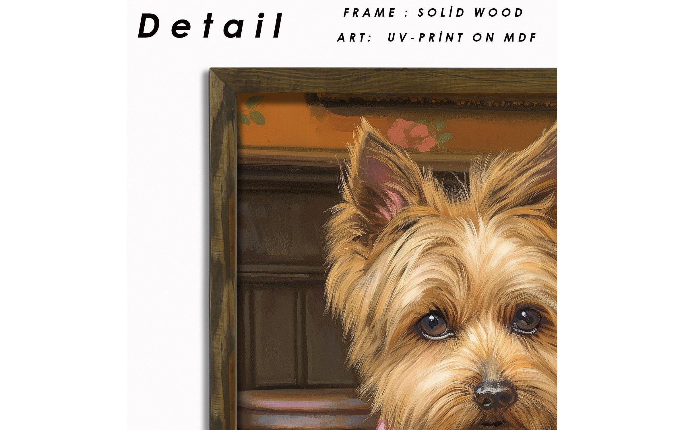 Wandbild »Wallxpert Yorkshire Terrier 35 x 47 cm«, Hund