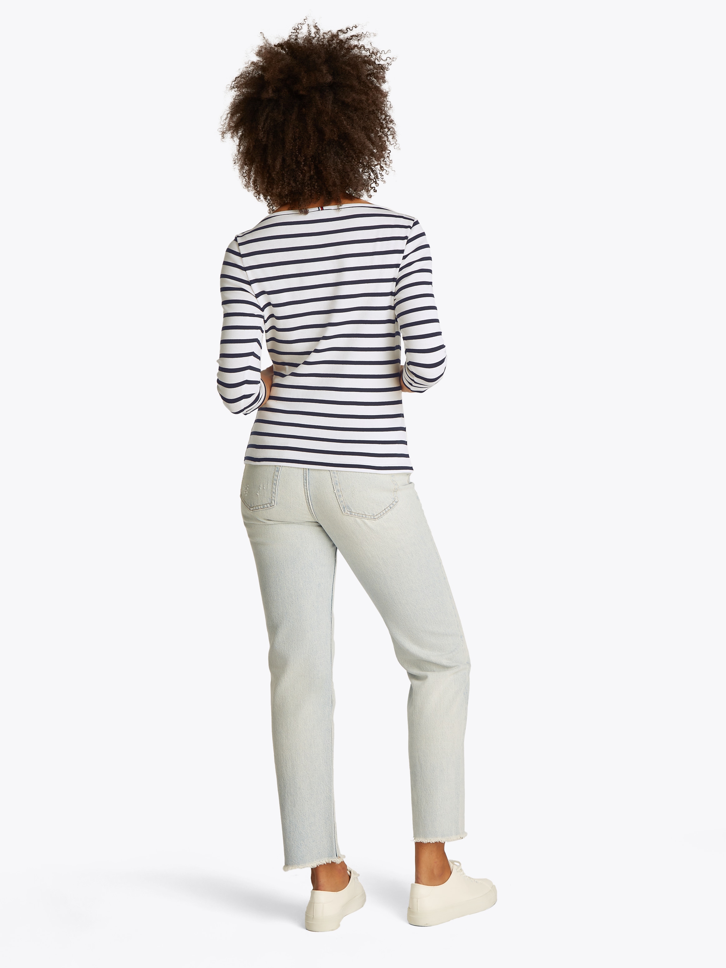 Tommy Hilfiger 3/4-Arm-Shirt »NEW CODY SLIM BOAT-NK 3/4SLV«, mit Logostickerei