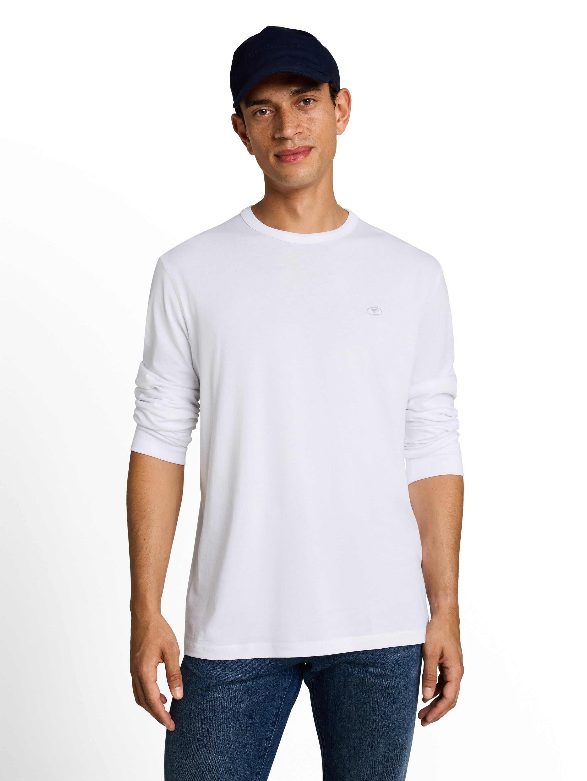 Image of TOM TAILOR Langarmshirt 3 3er Pack Basic Langarmshirts / Rundhals mit Viskose