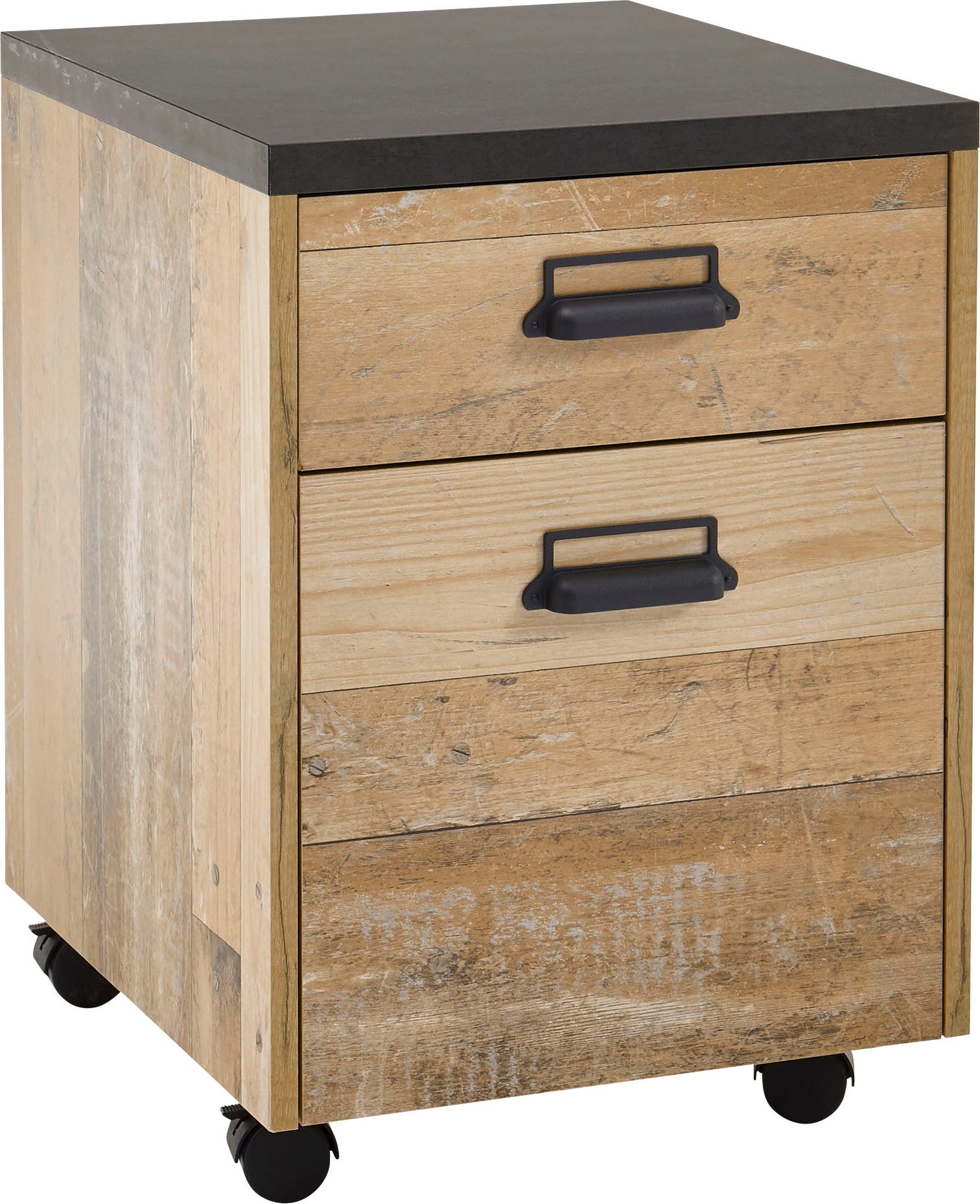Image of Premium collection by Home affaire Rollcontainer »SHERWOOD«, in modernem Holz Dekor, mit Apothekergriffen aus Metall, Breite 47 cm bei Ackermann Versand Schweiz