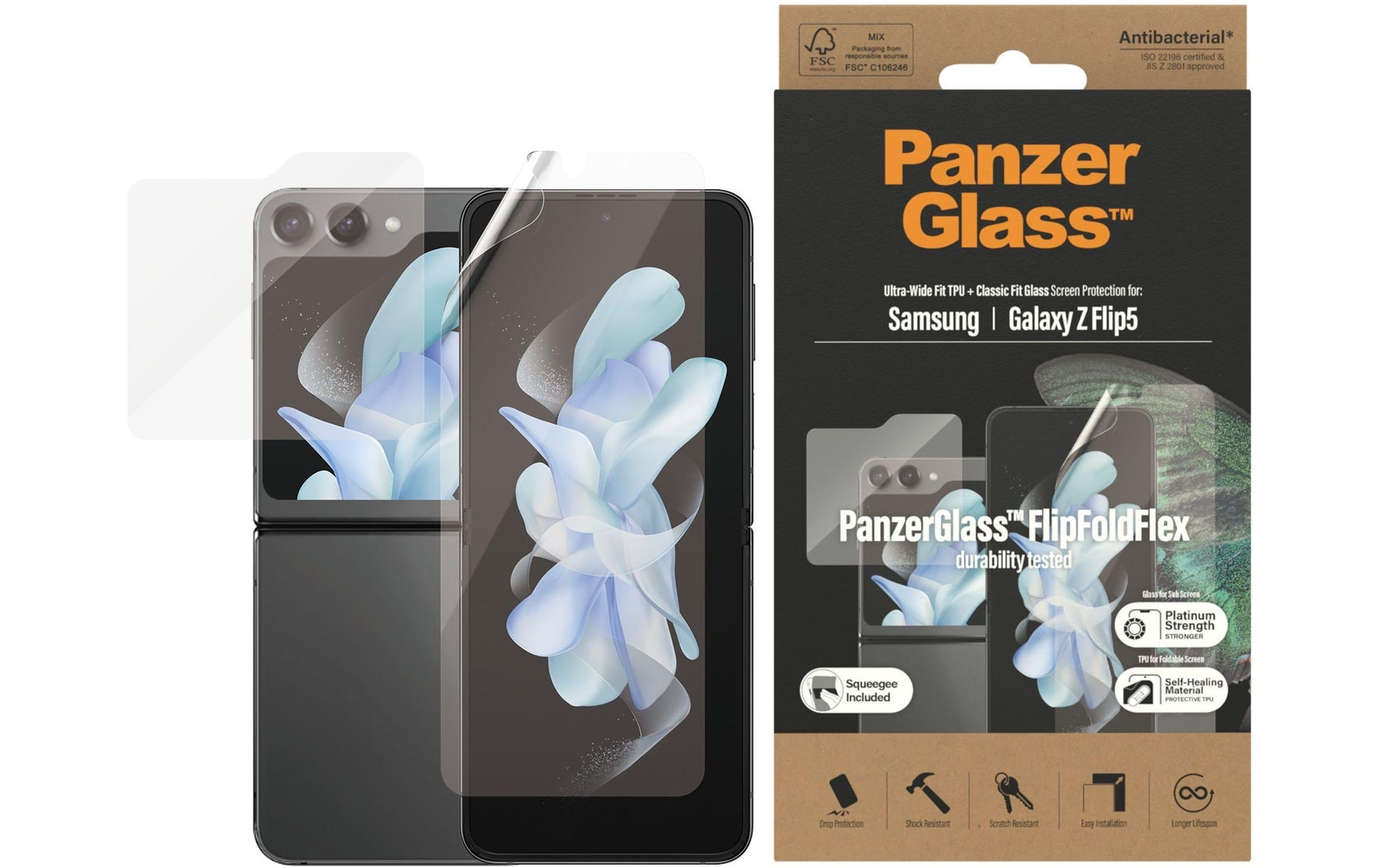 PanzerGlass Displayschutzglas »Duo-Pack Galaxy Z Flip 5«, für Galaxy Z Flip5, (1 St.)