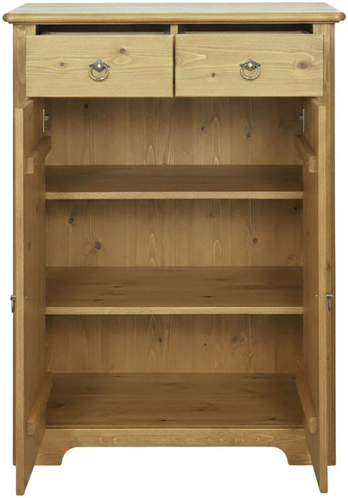 GOODproduct Kommode »Hugo« B/T/H: 74/38/100 cm,  aus massiver Kiefer, Breite 74 cm,  2 Schubladen, FSC® zertifiziert