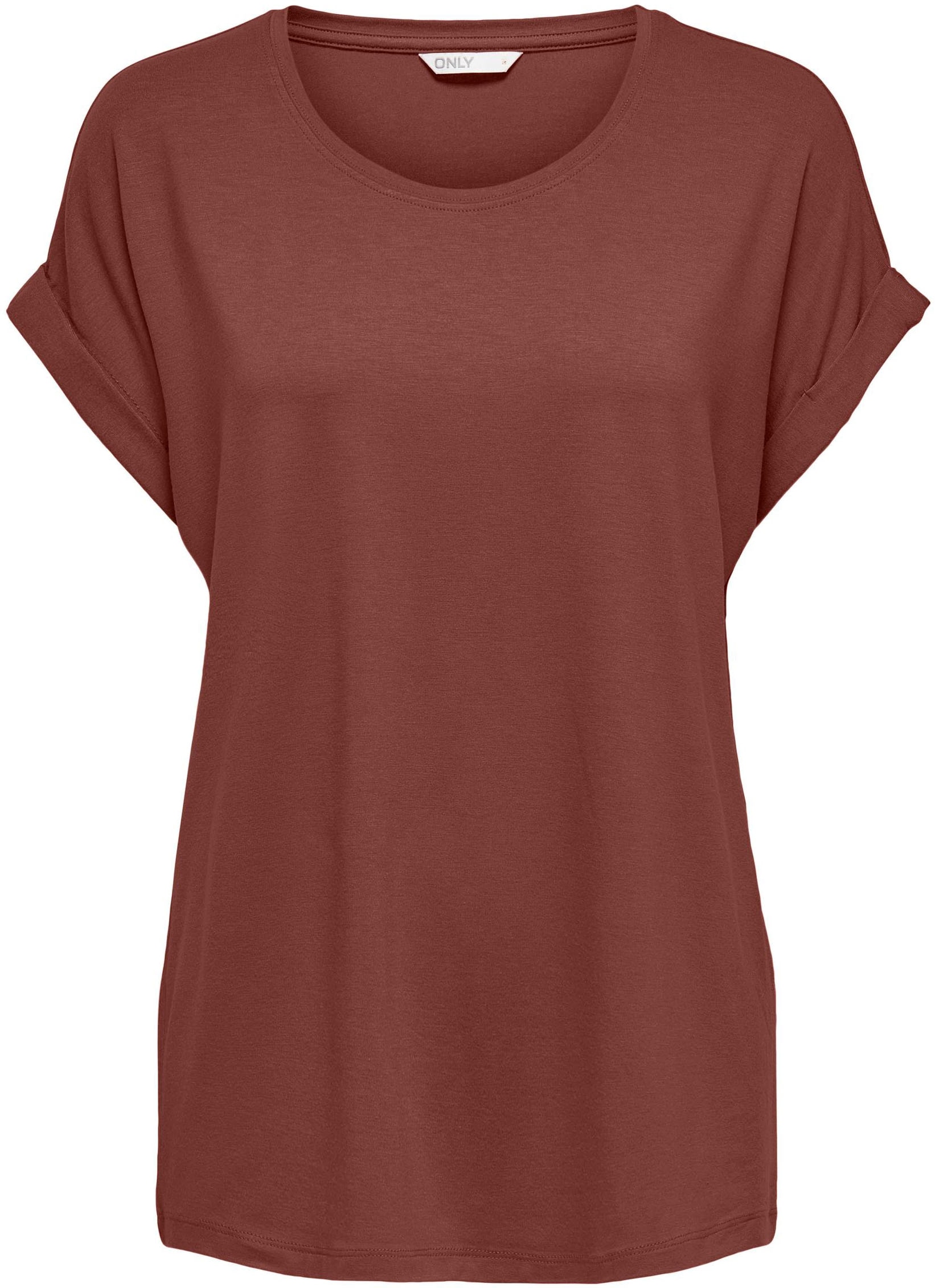 ONLY T-Shirt »ONLMOSTER S/S O-NECK TOP NOOS JRS«, mit Aufschlag am Arm