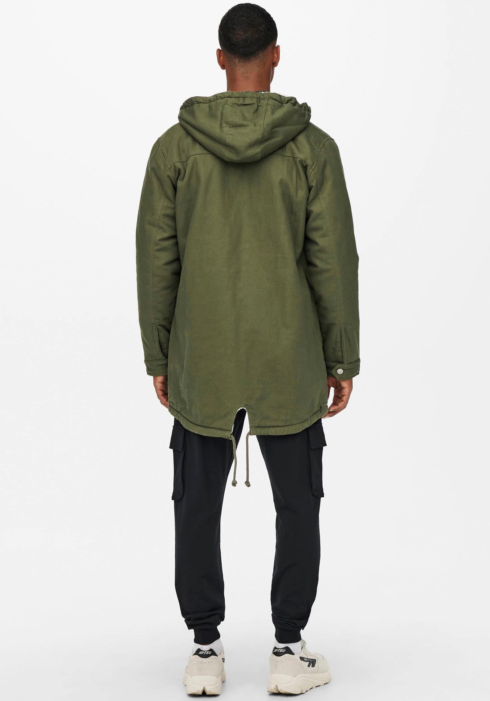 ONLY & SONS Parka »ALEX TEDDY PARKA«, mit Kapuze