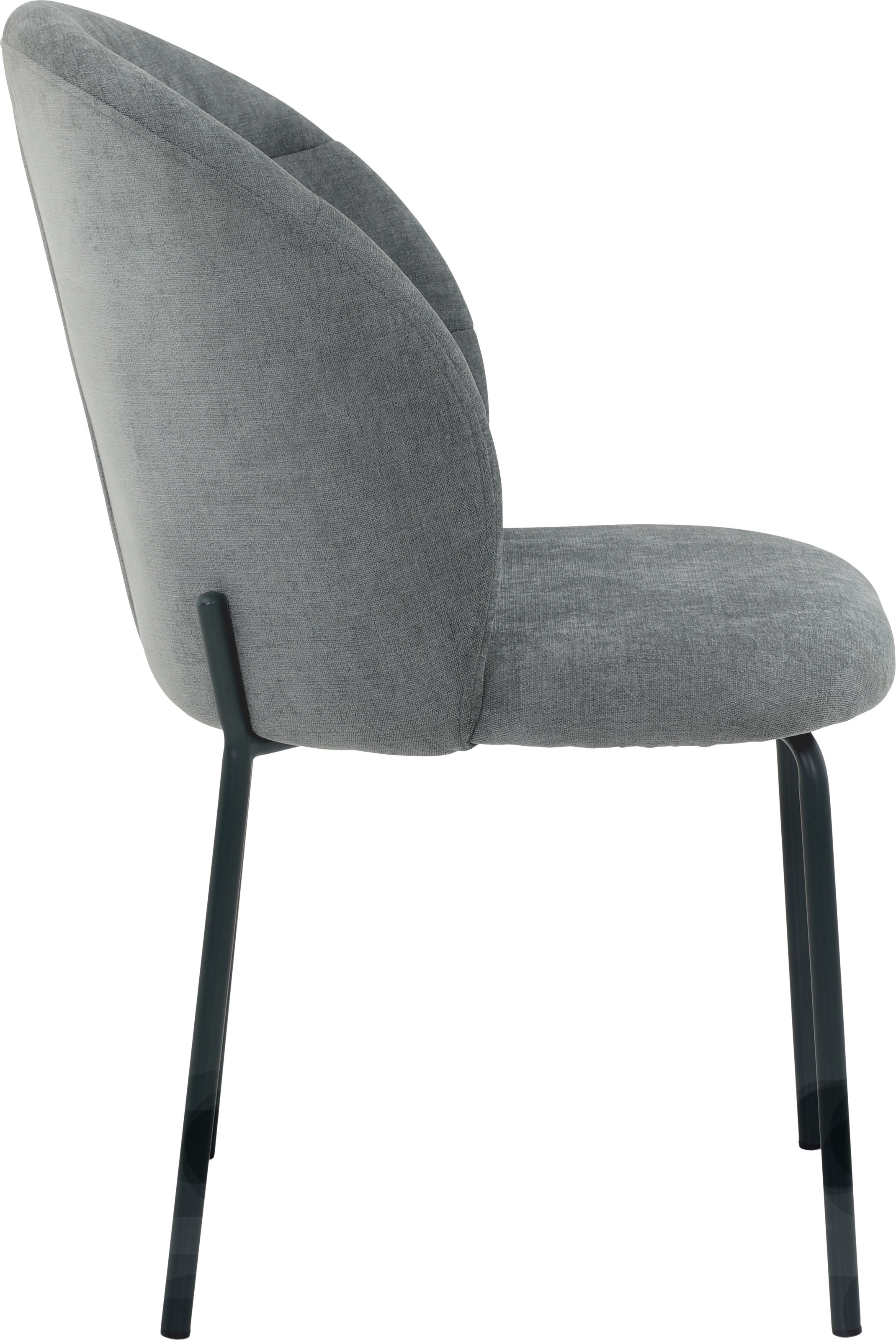 TOM TAILOR HOME 4-Fussstuhl »LEAF CHAIR«, (Set), 2 St., Chenille, 4-Fussgestell, Raffung in der Rückenlehne