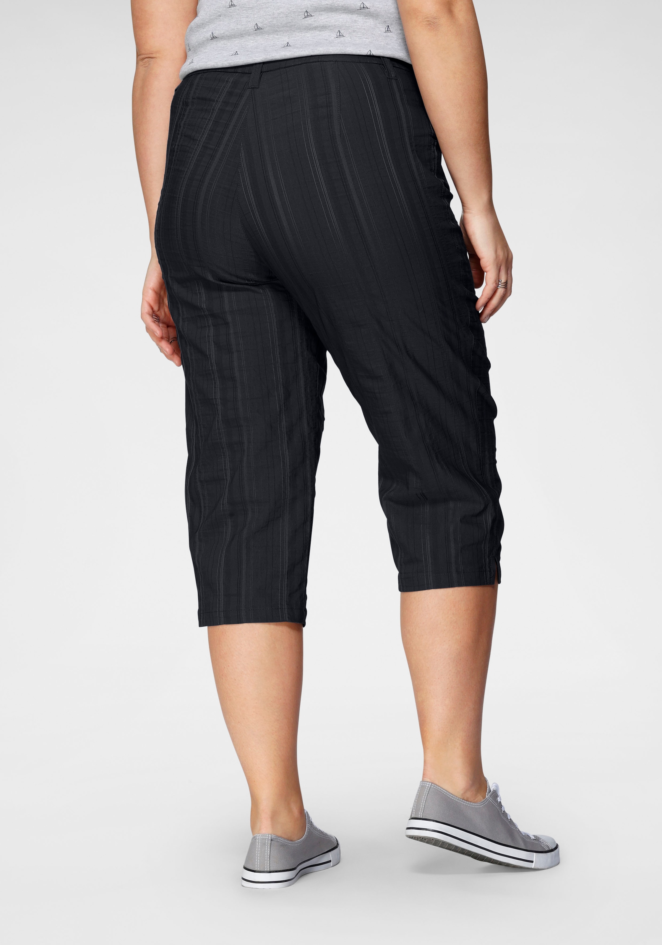 KjBRAND Pantalon capri »Babsie: bequemer Oberschenkel«  Pantalon d'été à motif structuré
