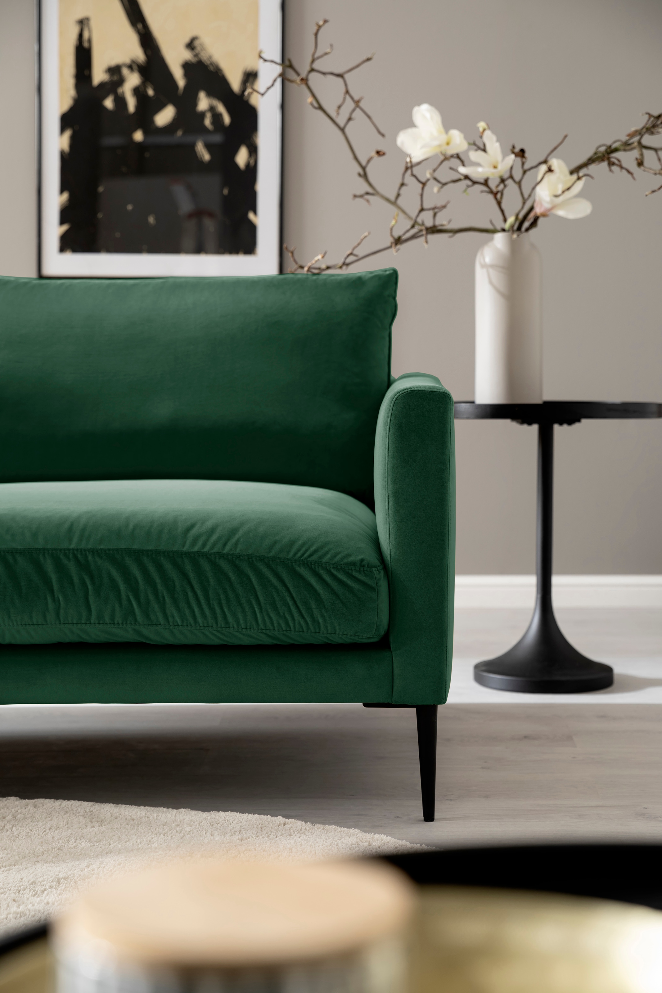 Trends by HG Polsterecke »Svea L-Form«, Ottomane rechts oder links, mit Metallfuss, frei im Raum stellbar