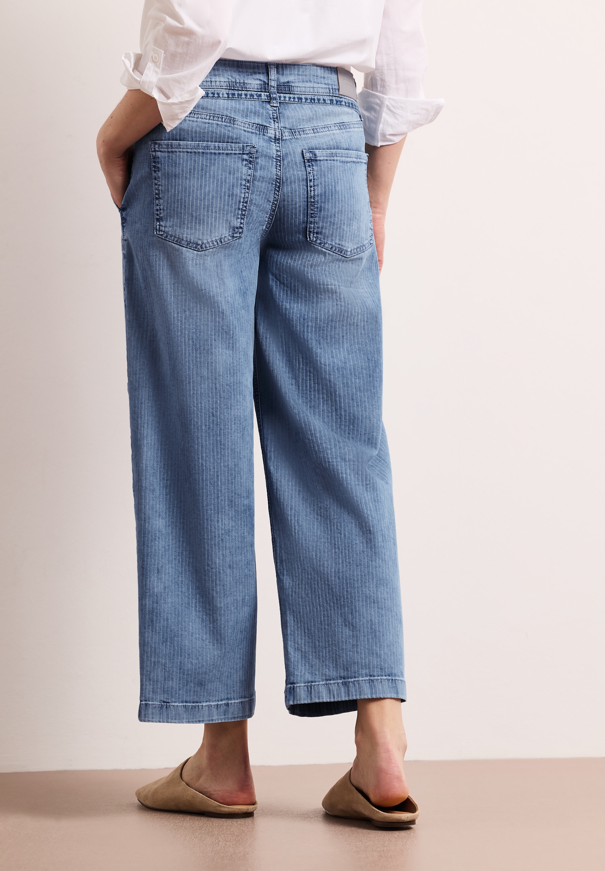 STREET ONE Jeans large »Style Emee« avec motif à rayures