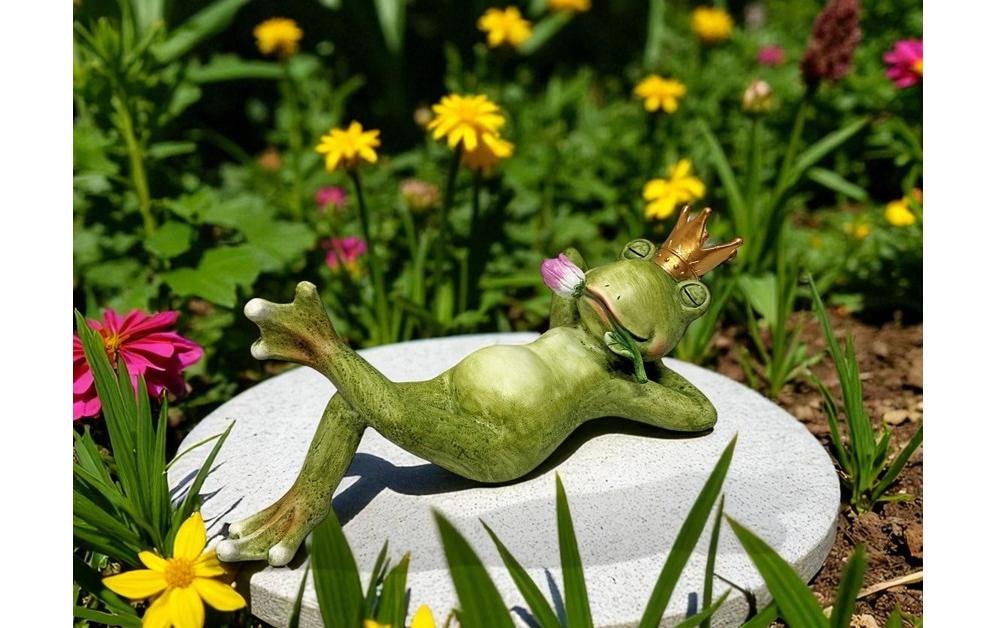   Dekofigur »Dameco Froschkönig liegend 17 x 37 x 15 cm«