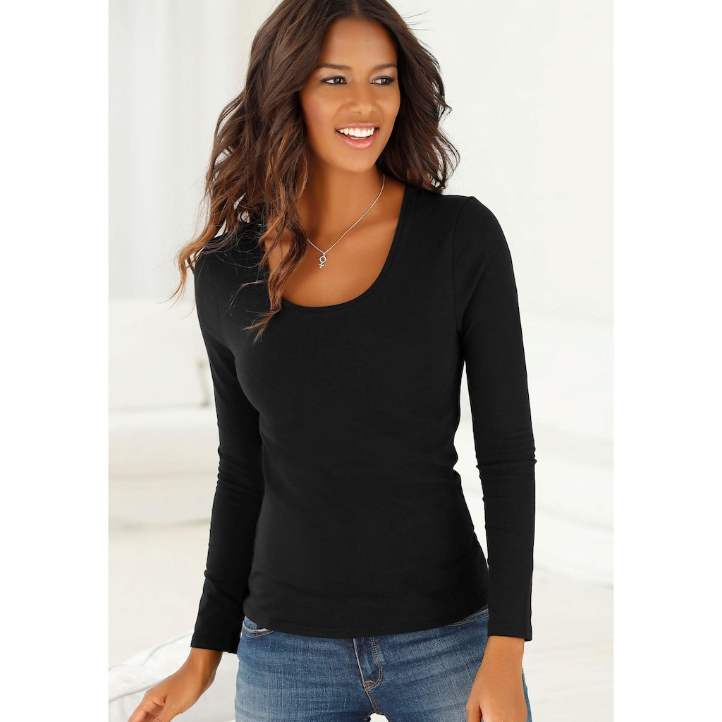 Vivance Langarmshirt, (2er-Pack)