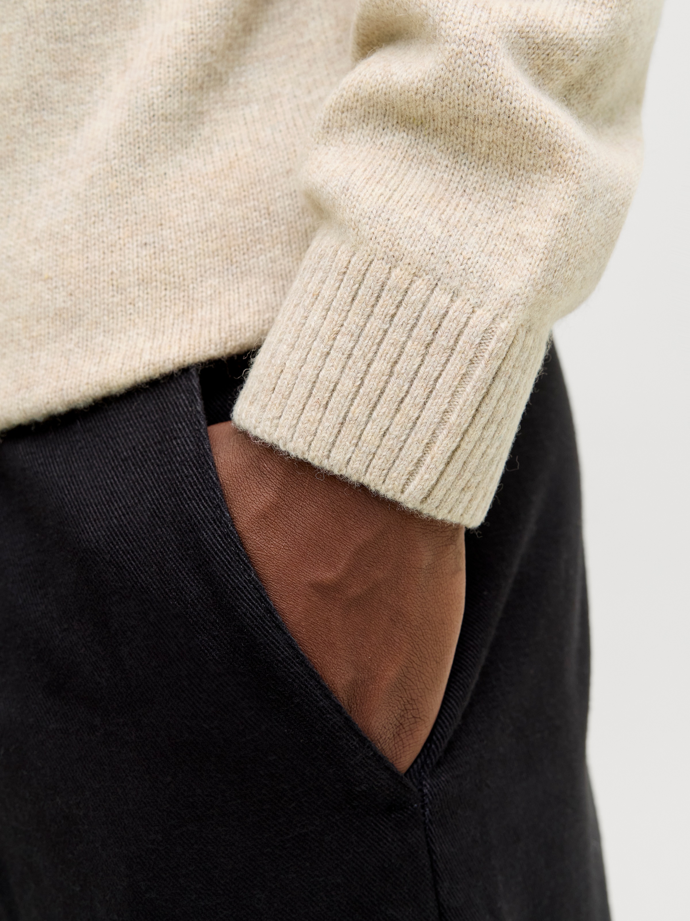 Jack & Jones Rundhalspullover »JPRBLULAMBSWOOL KNIT CREW NECK«