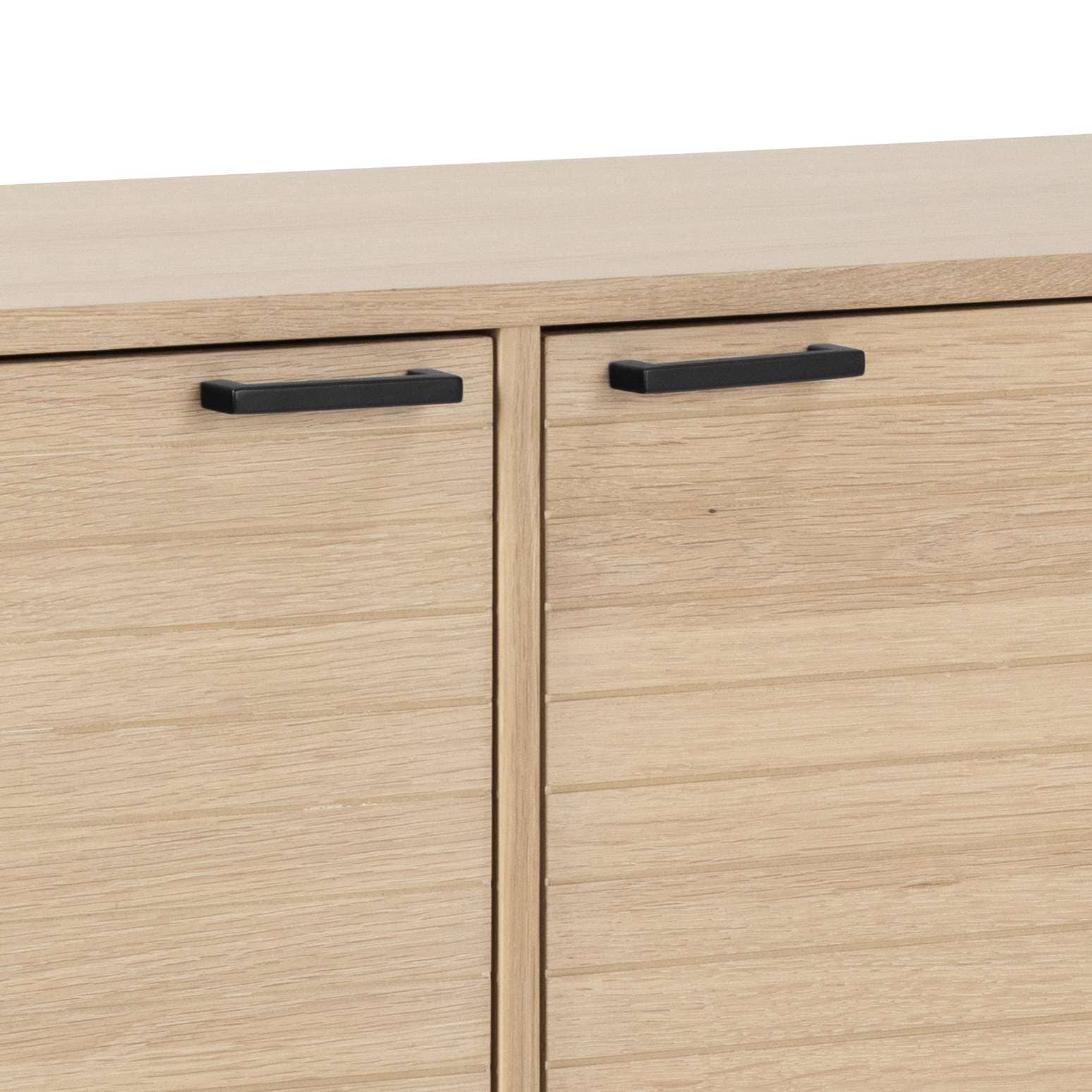 ACTONA GROUP Buffet »Kensington« buffet, 4 portes et 4 étagères chêne pigmenté blanc, 180x40x80 cm