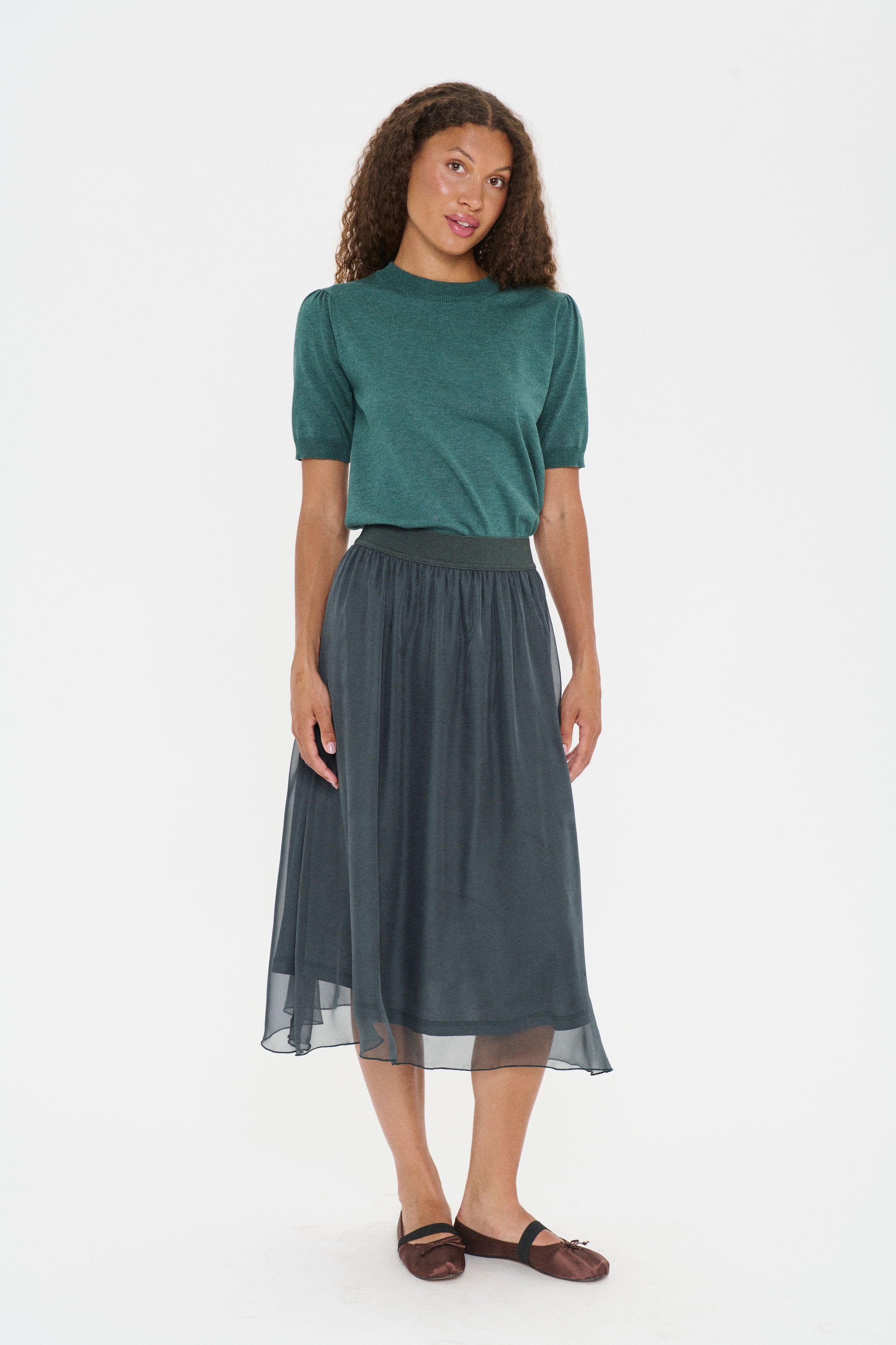 Saint Tropez Jupe midi »CoralSZ Skirt« en chiffon
