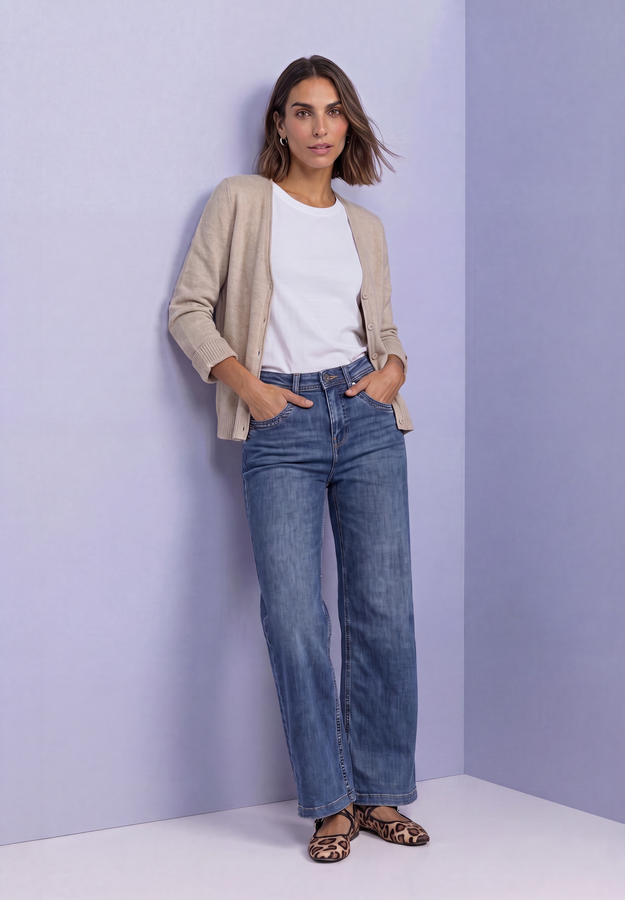 STREET ONE Cardigan mit V-Neck und Knopfleiste