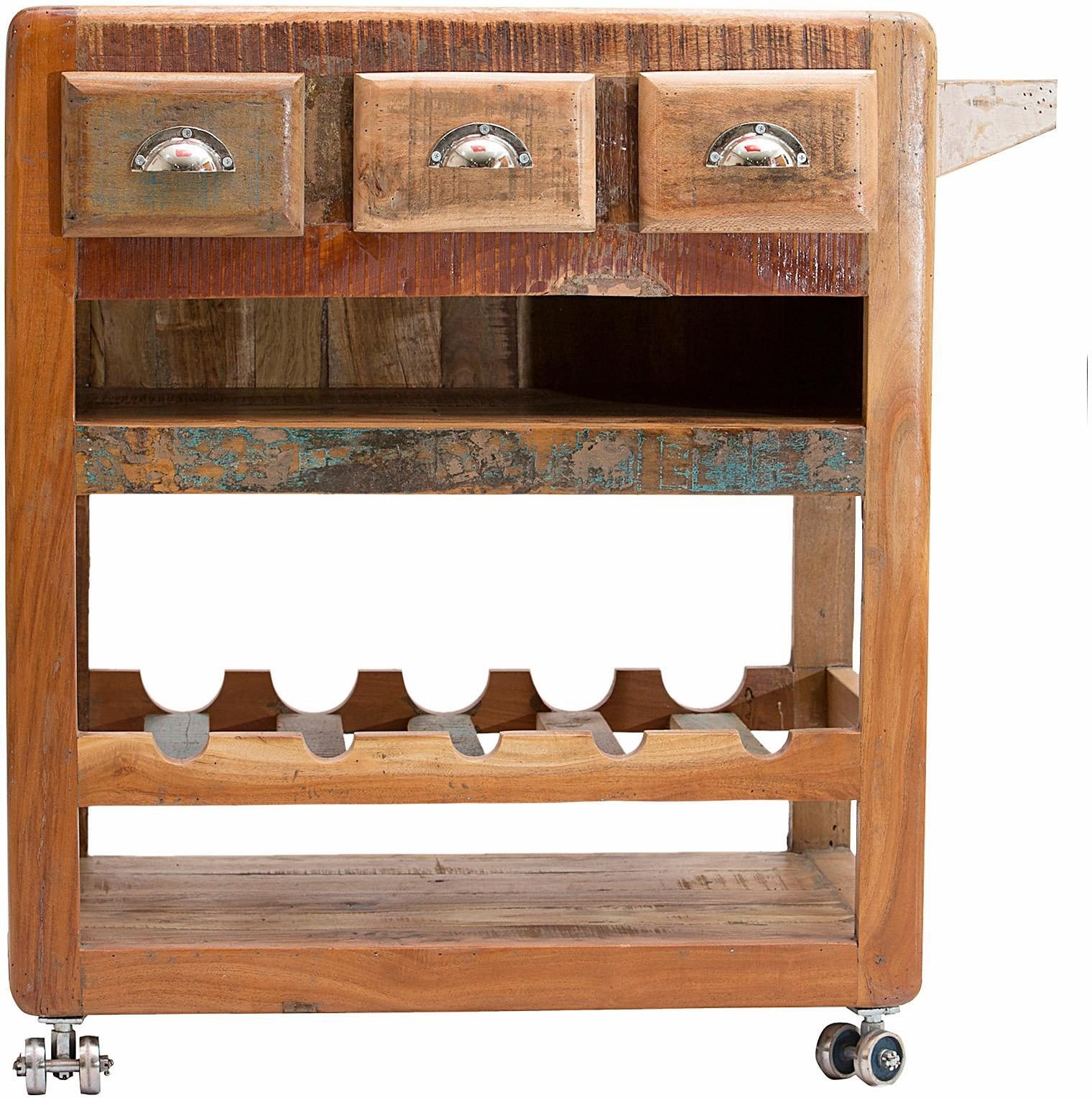 SIT Küchenwagen Altholz, recyceltem kaufen Shabby »Fridge«, Chic, aus Vintage
