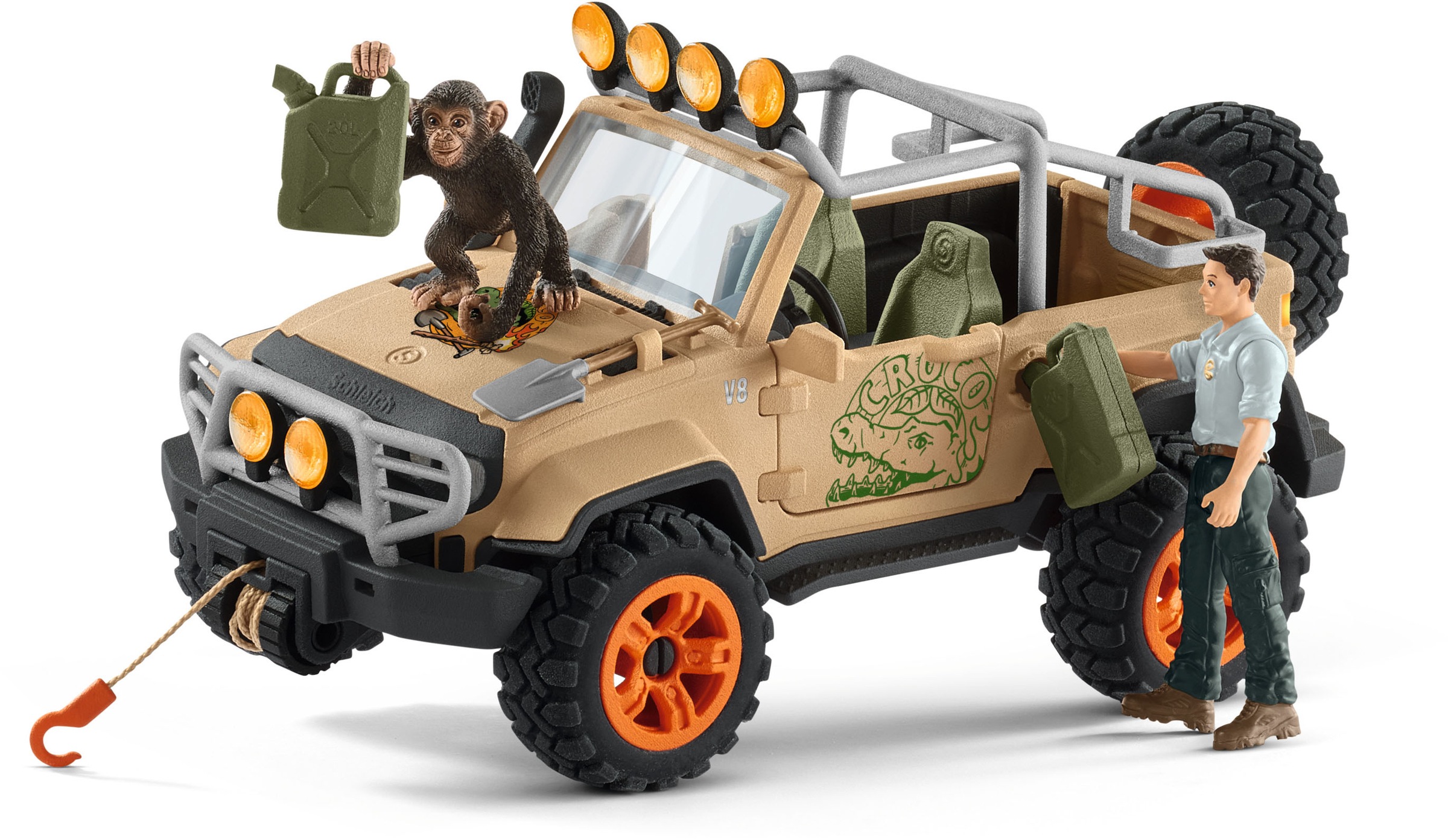 Image of Schleich® Spielzeug-Auto »Wild Life, Geländewagen mit Seilwinde (42410)«, (Set) bei Ackermann Versand Schweiz