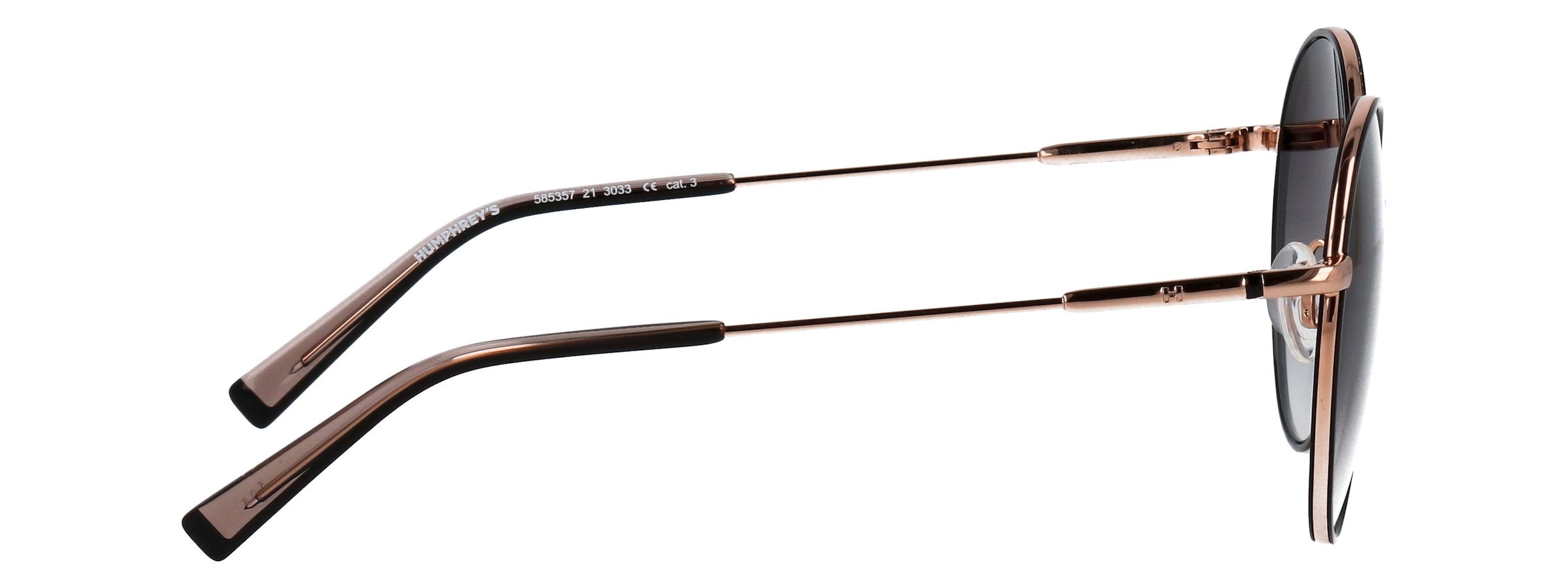 HUMPHREY´S eyewear Sonnenbrille »Modell 585357« Form Rundo, Logoschriftzug auf Bügel, Kombifassung
